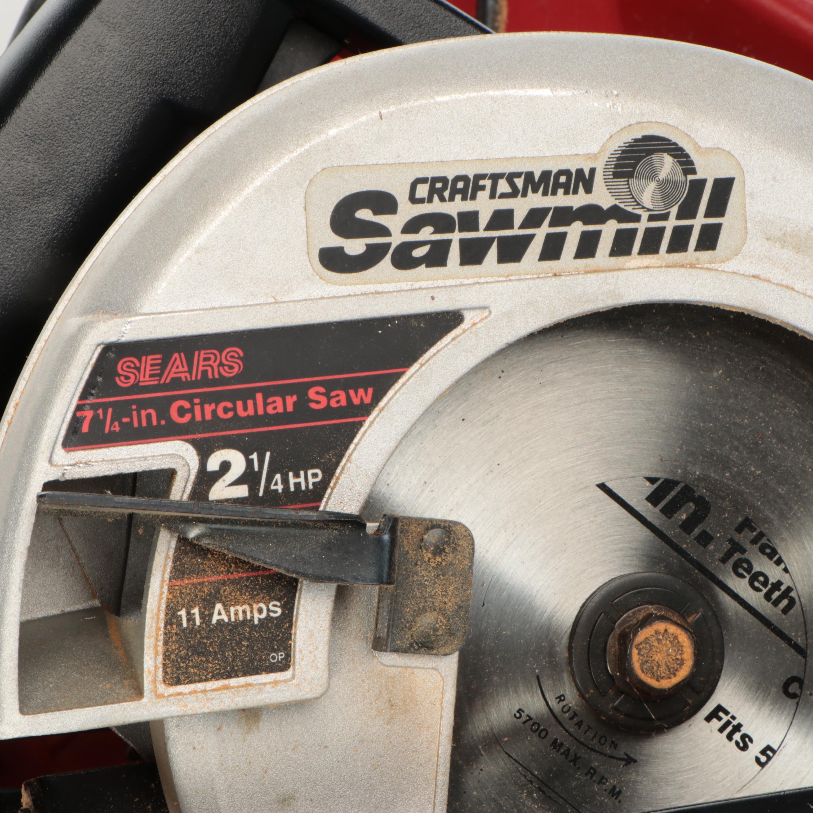 Craftsman 7 1/4" Circular Saw with Craftsman Excalibur Spare Blades
