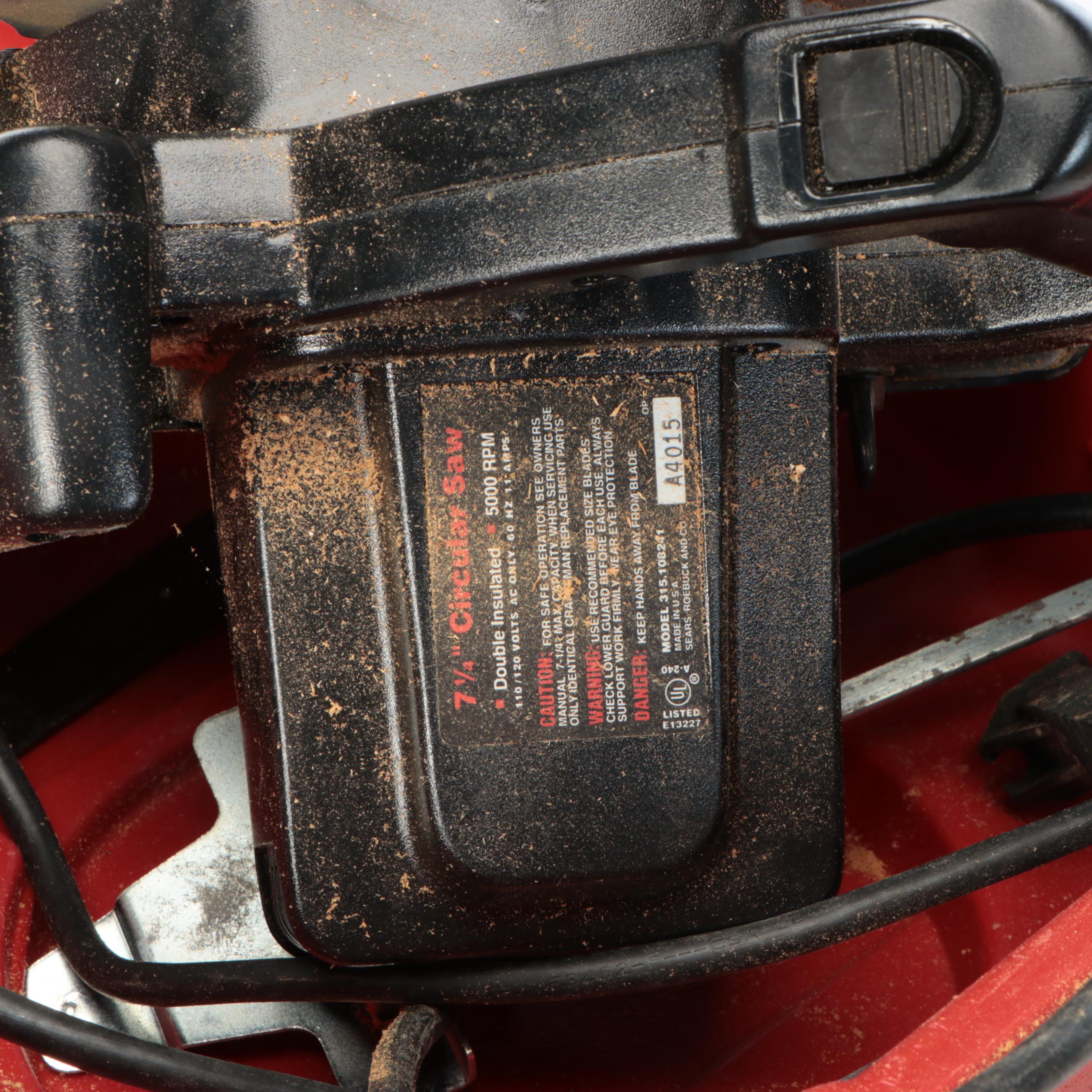 Craftsman 7 1/4" Circular Saw with Craftsman Excalibur Spare Blades