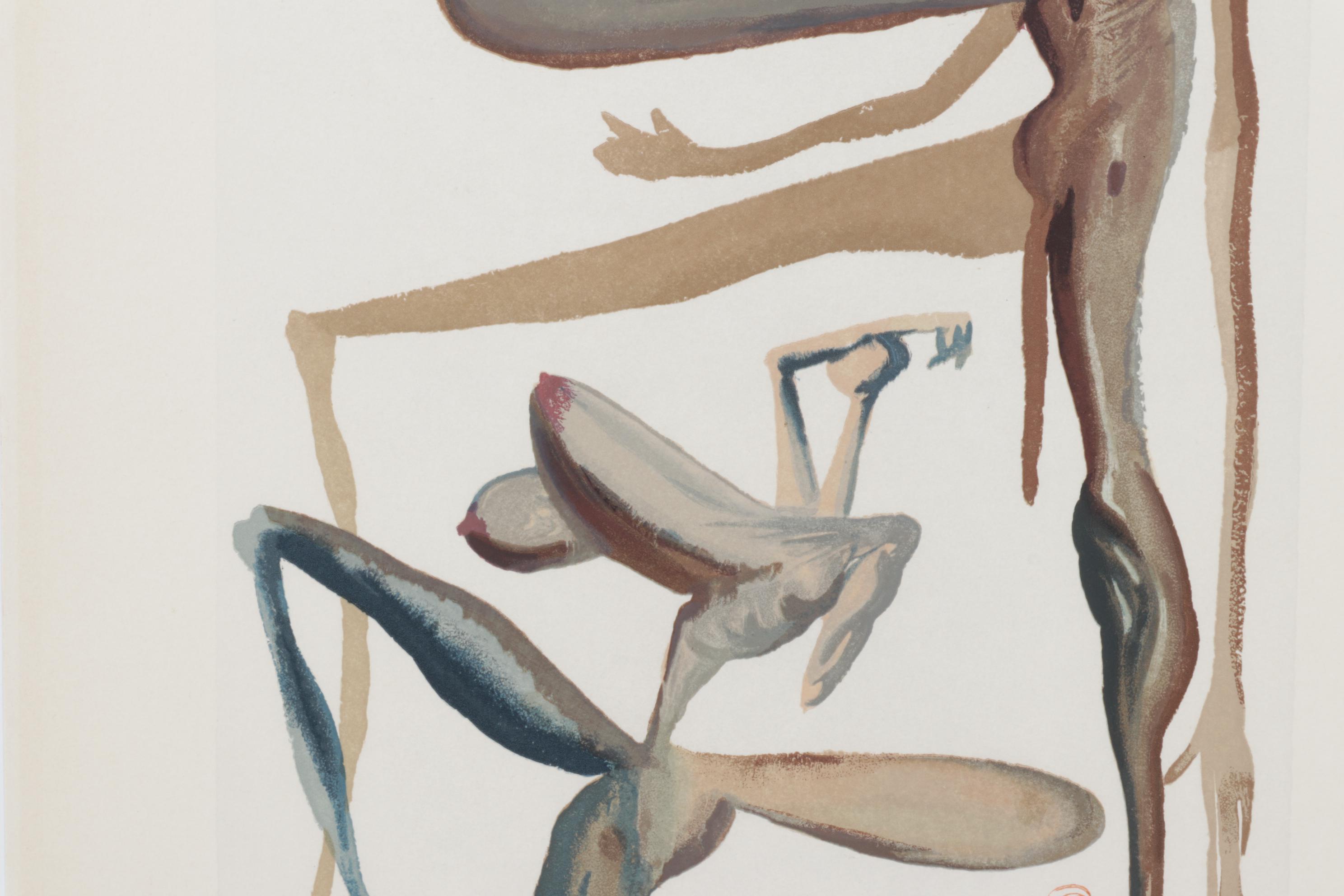 Salvador Dalí Wood Engraving "La Prodigalité"