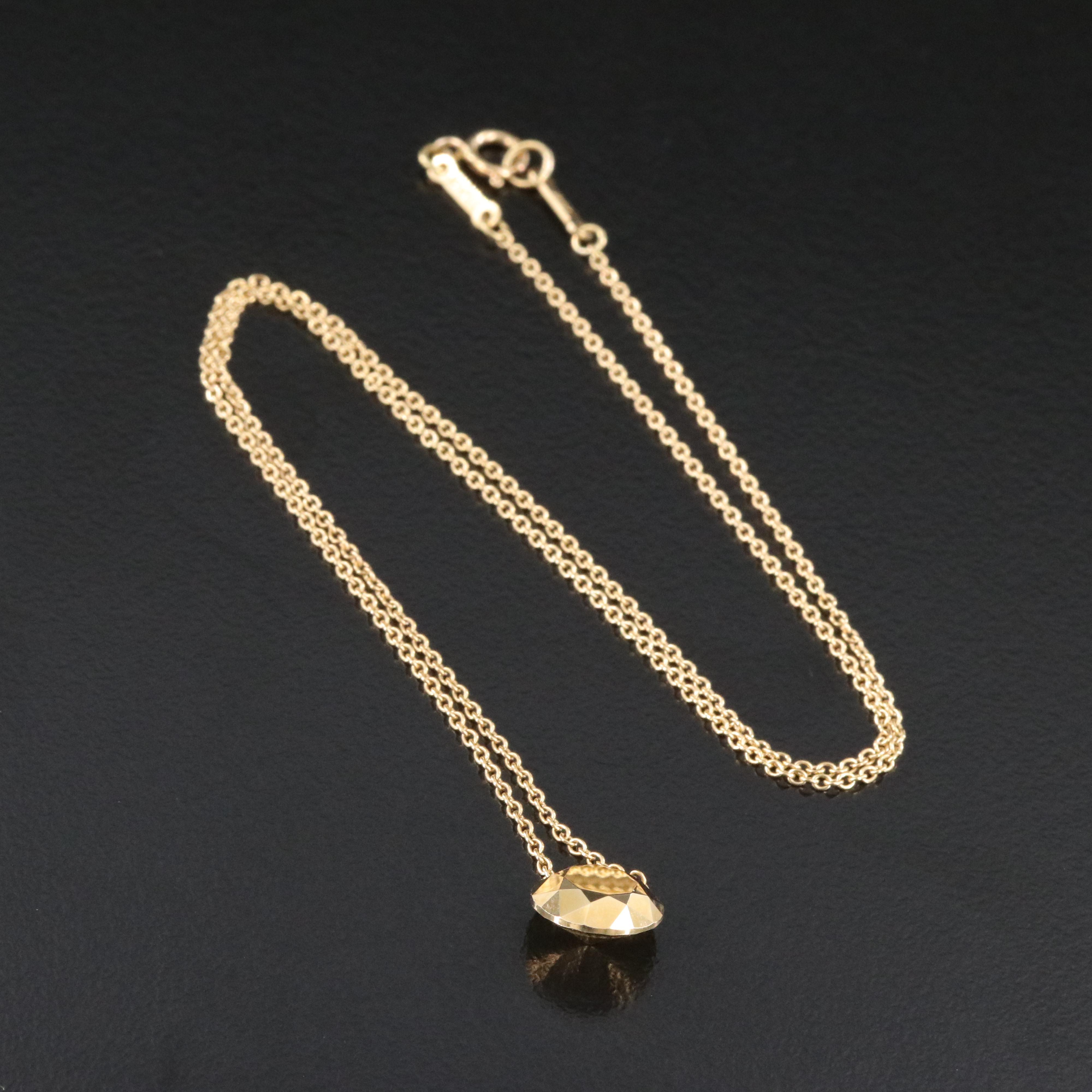 Elsa Peretti for Tiffany & Co. 18K Two Carat Faceted Necklace