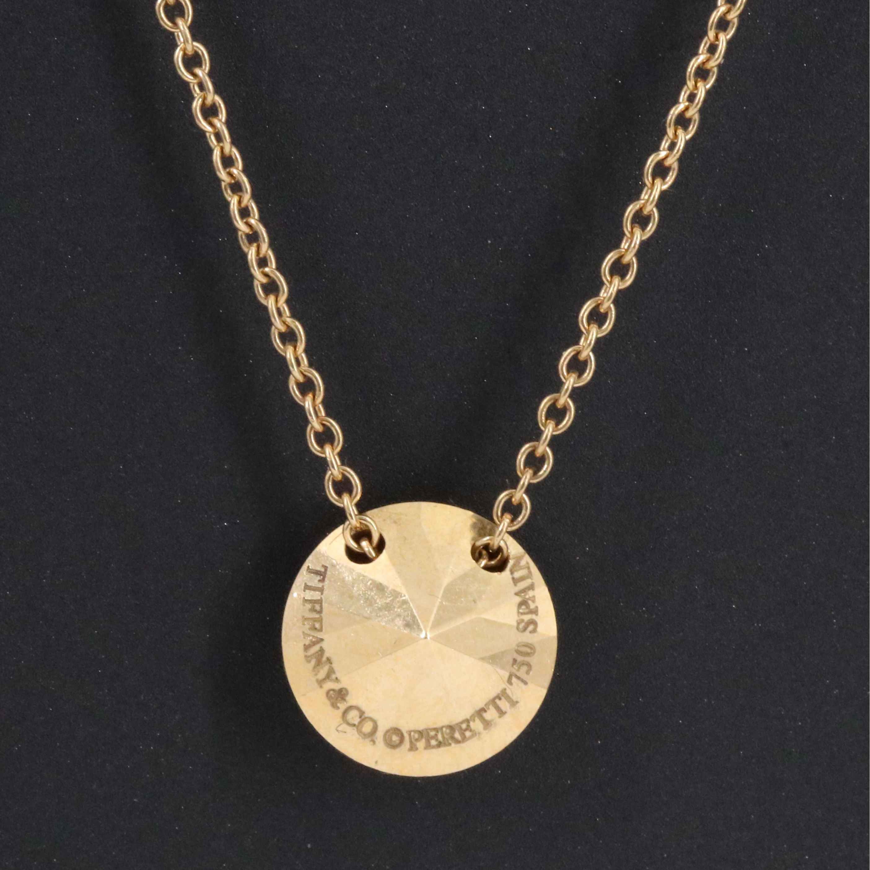 Elsa Peretti for Tiffany & Co. 18K Two Carat Faceted Necklace