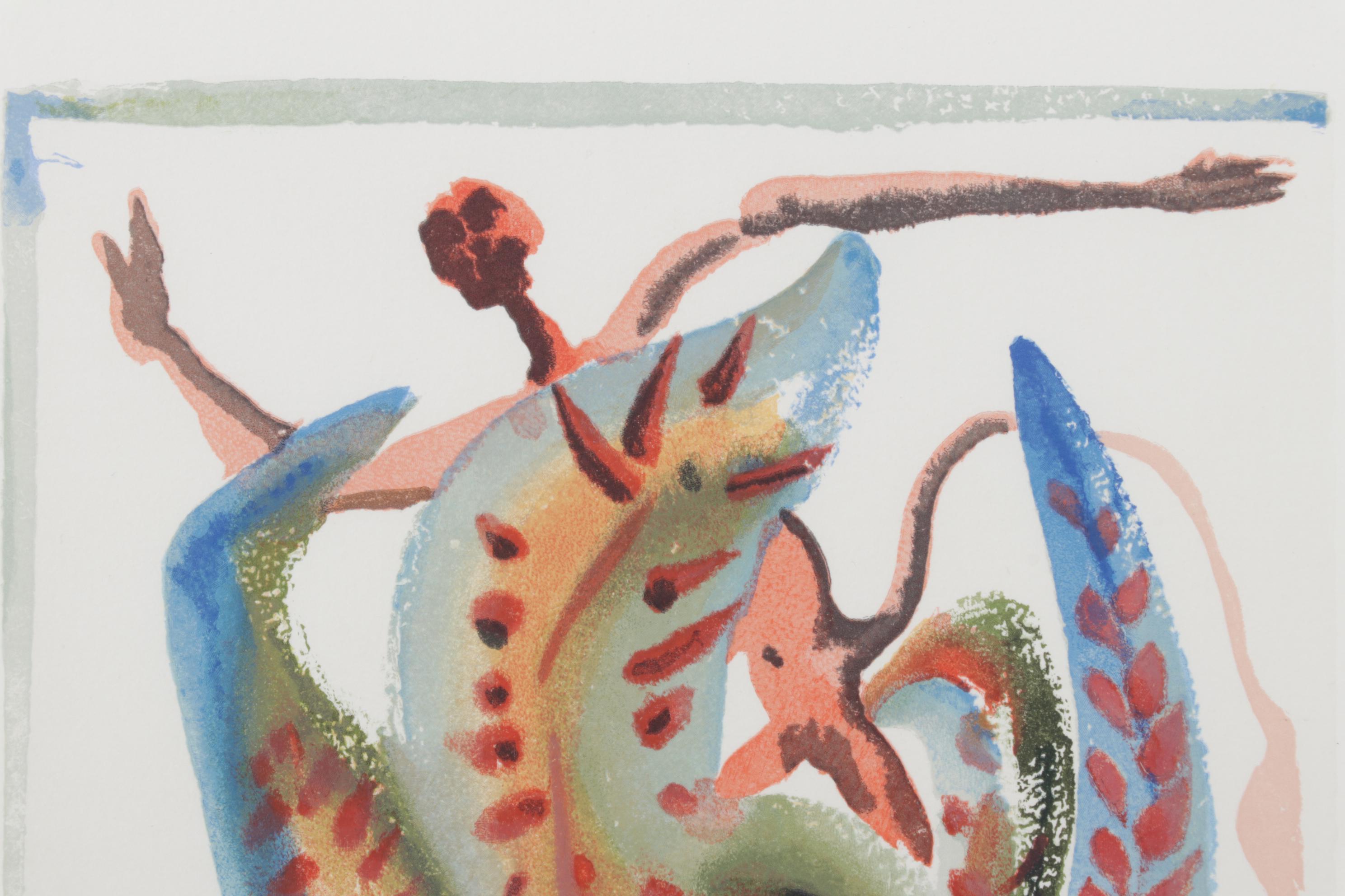 Salvador Dalí Wood Engraving "La Gourmandise"