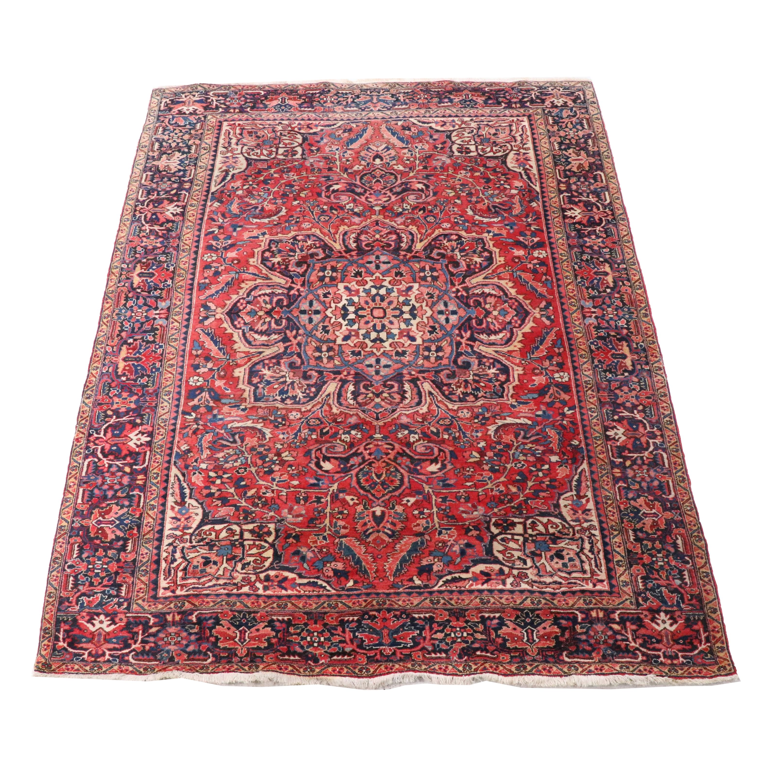 8'11 x 11'11 Hand-Knotted Persian Heriz Area Rug