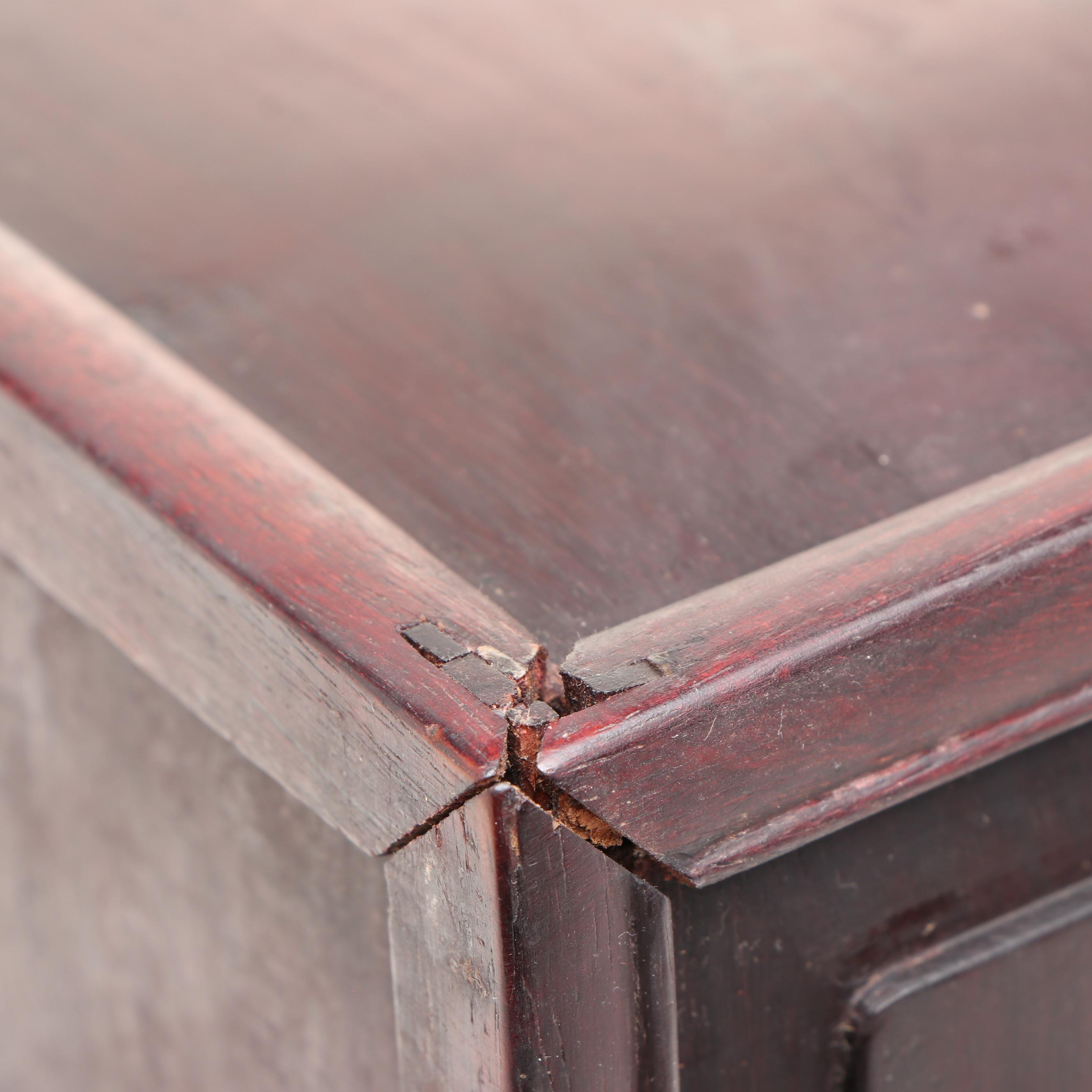 Chinoiserie Carved Wood Cabinet, Mid to Late 20th Century