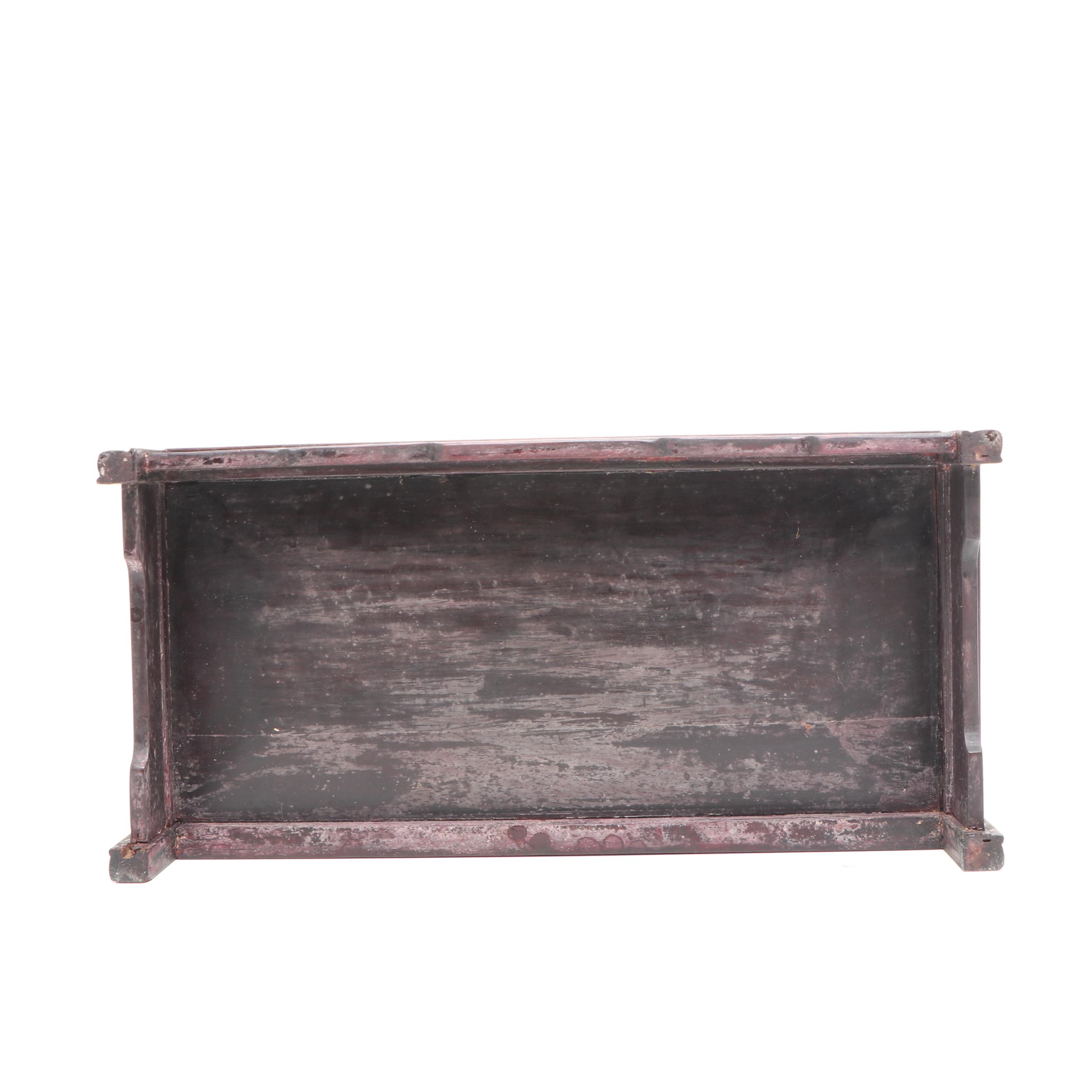 Chinoiserie Carved Wood Cabinet, Mid to Late 20th Century