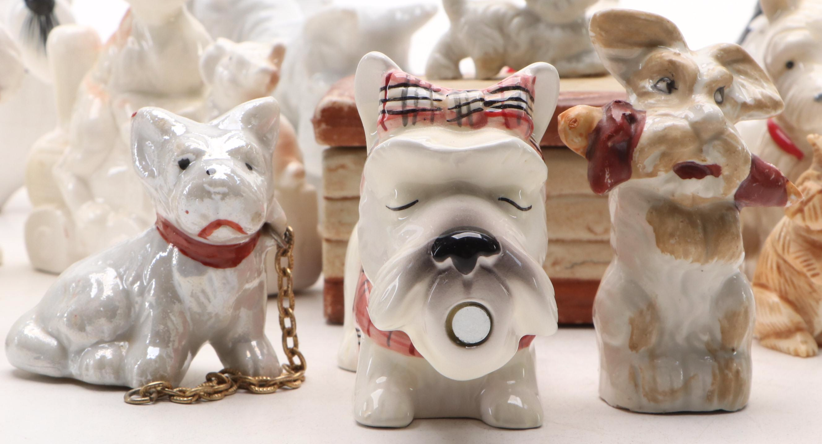 Vintage Westie & Schnauzer Dog Figurines & More Decor, Early to Mid-20th Century