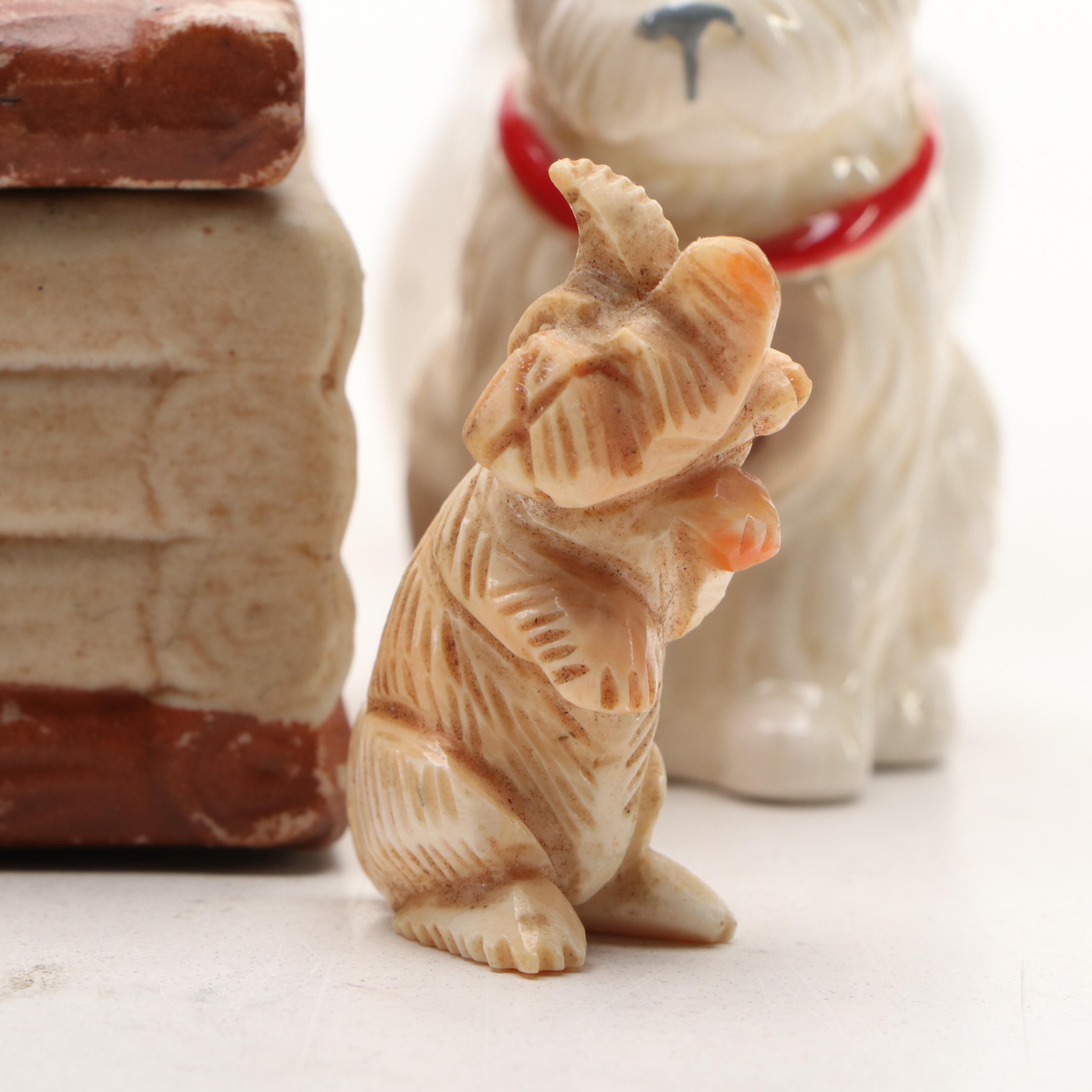 Vintage Westie & Schnauzer Dog Figurines & More Decor, Early to Mid-20th Century