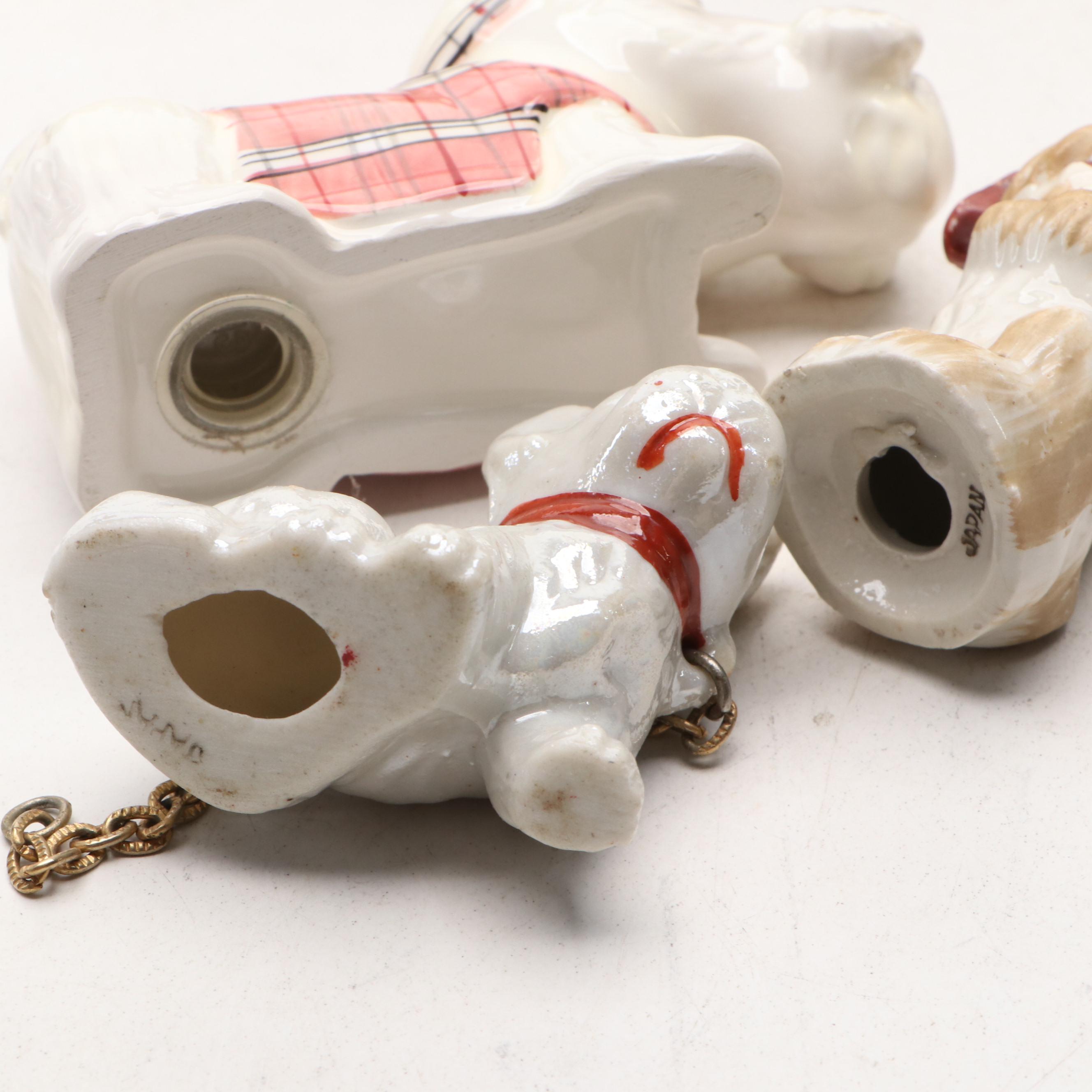 Vintage Westie & Schnauzer Dog Figurines & More Decor, Early to Mid-20th Century