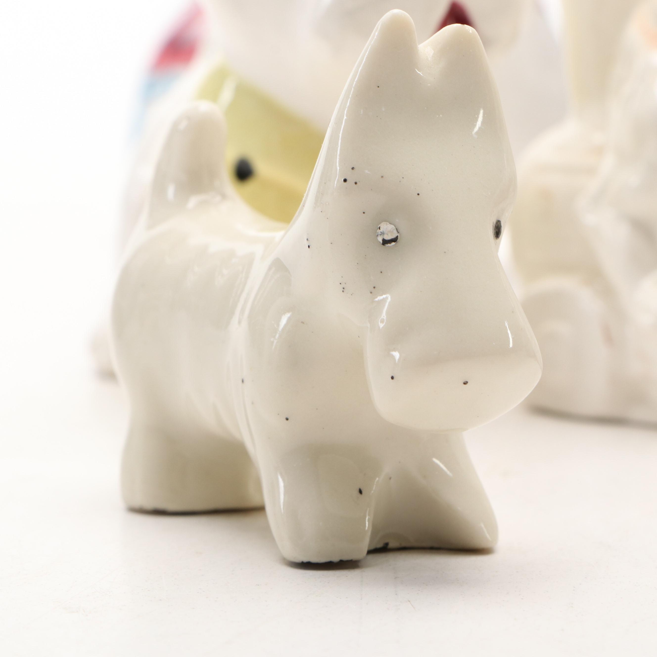 Vintage Westie & Schnauzer Dog Figurines & More Decor, Early to Mid-20th Century