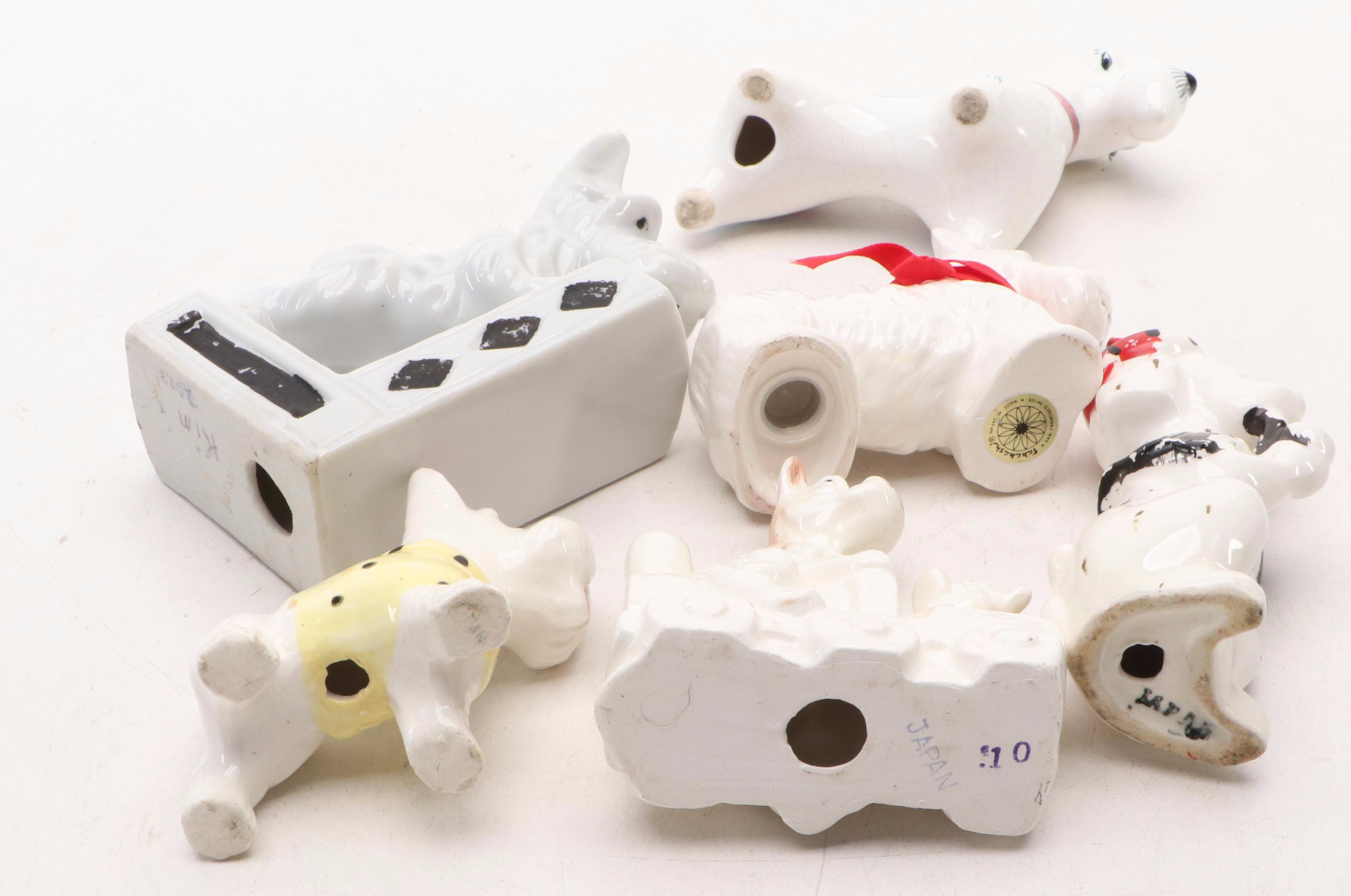 Vintage Westie & Schnauzer Dog Figurines & More Decor, Early to Mid-20th Century