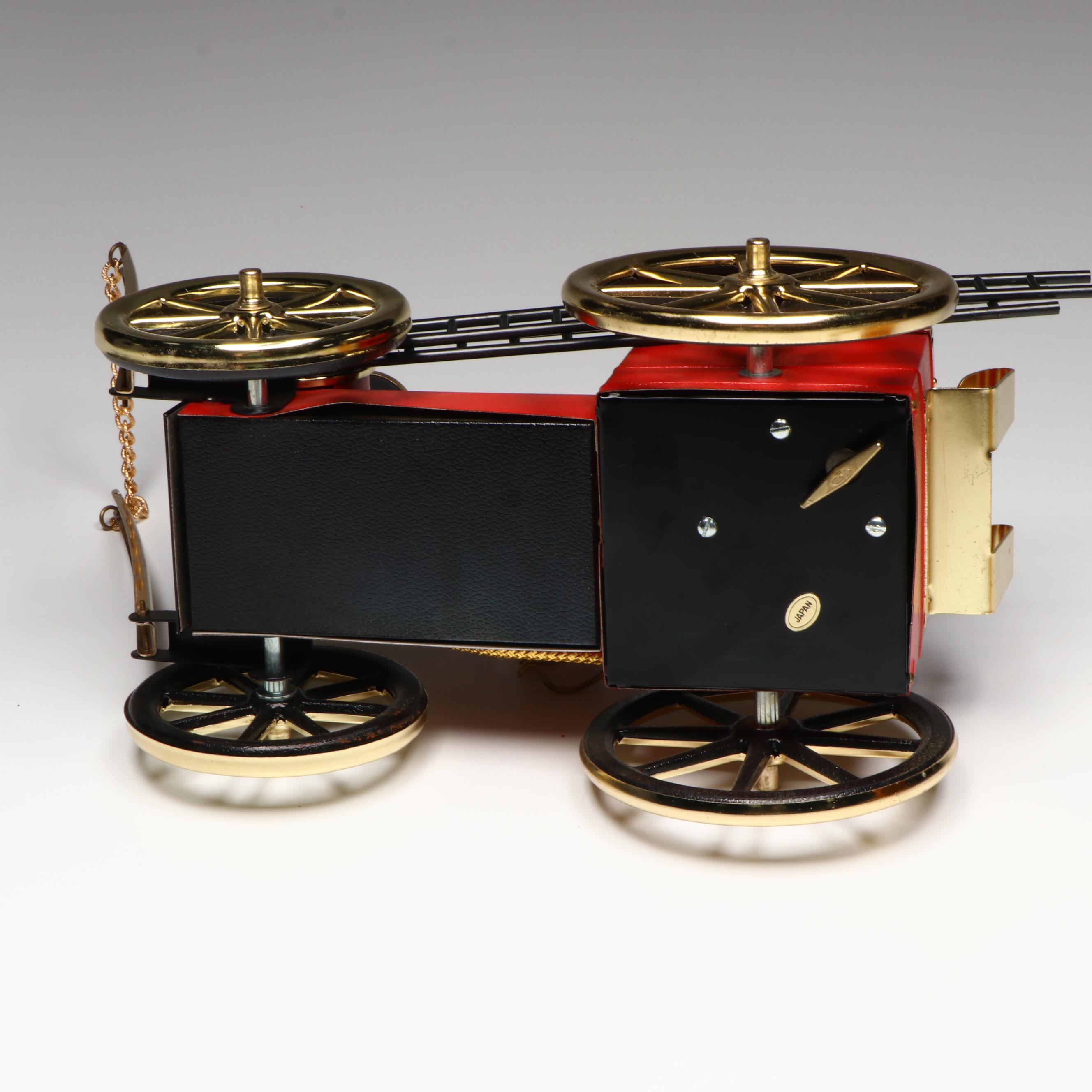 Novelty Fire Truck Musical Decanter and Glass Set