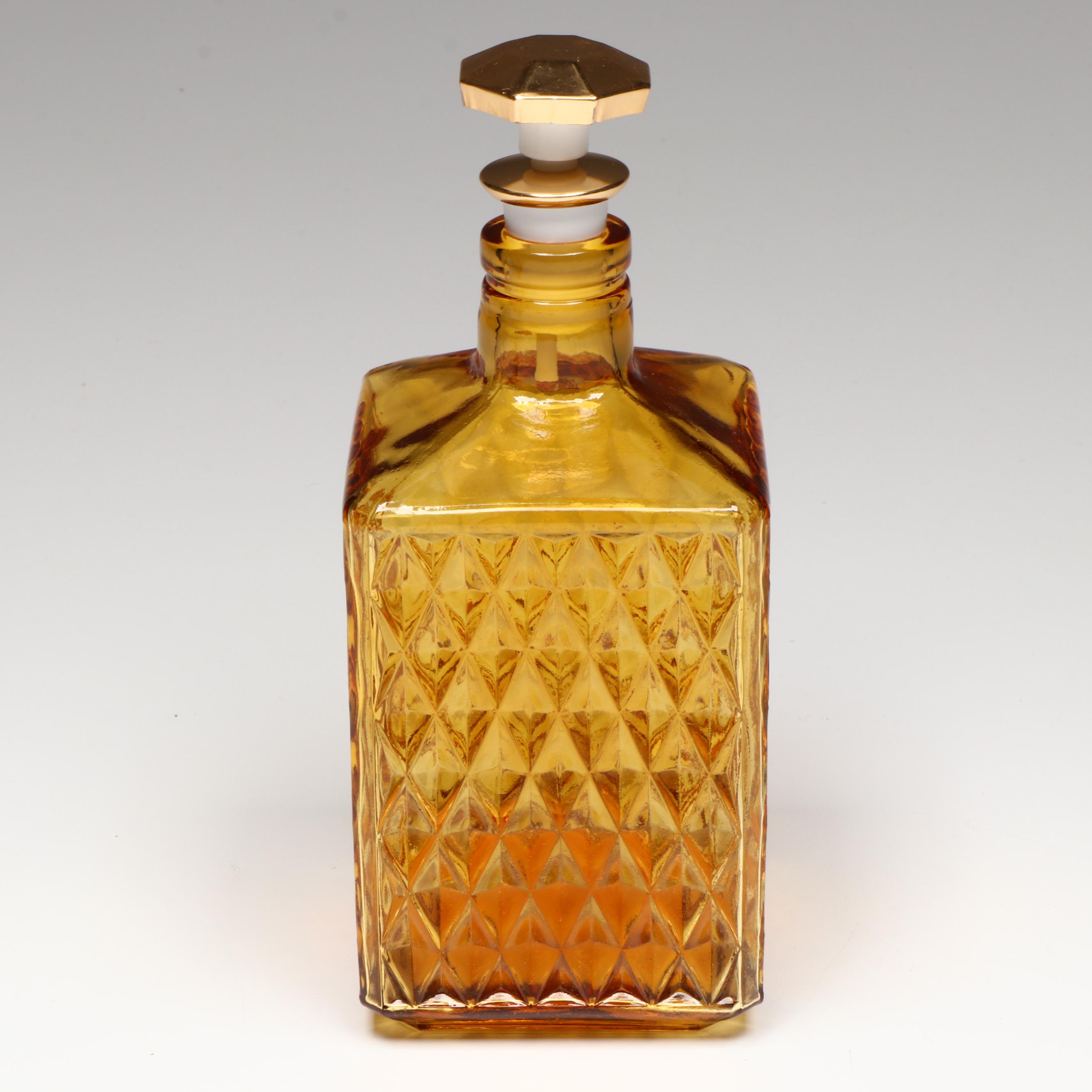 Novelty Fire Truck Musical Decanter and Glass Set