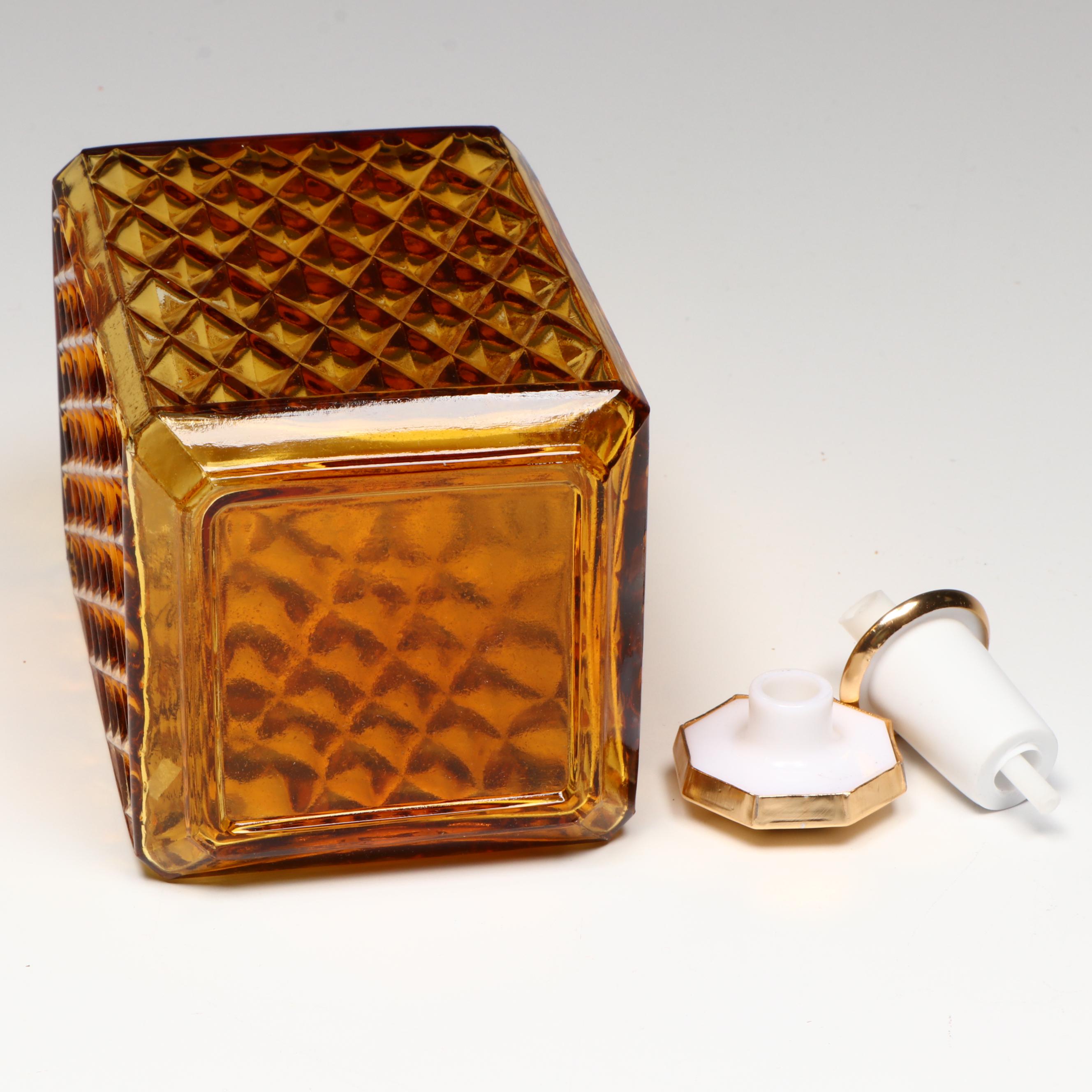 Novelty Fire Truck Musical Decanter and Glass Set