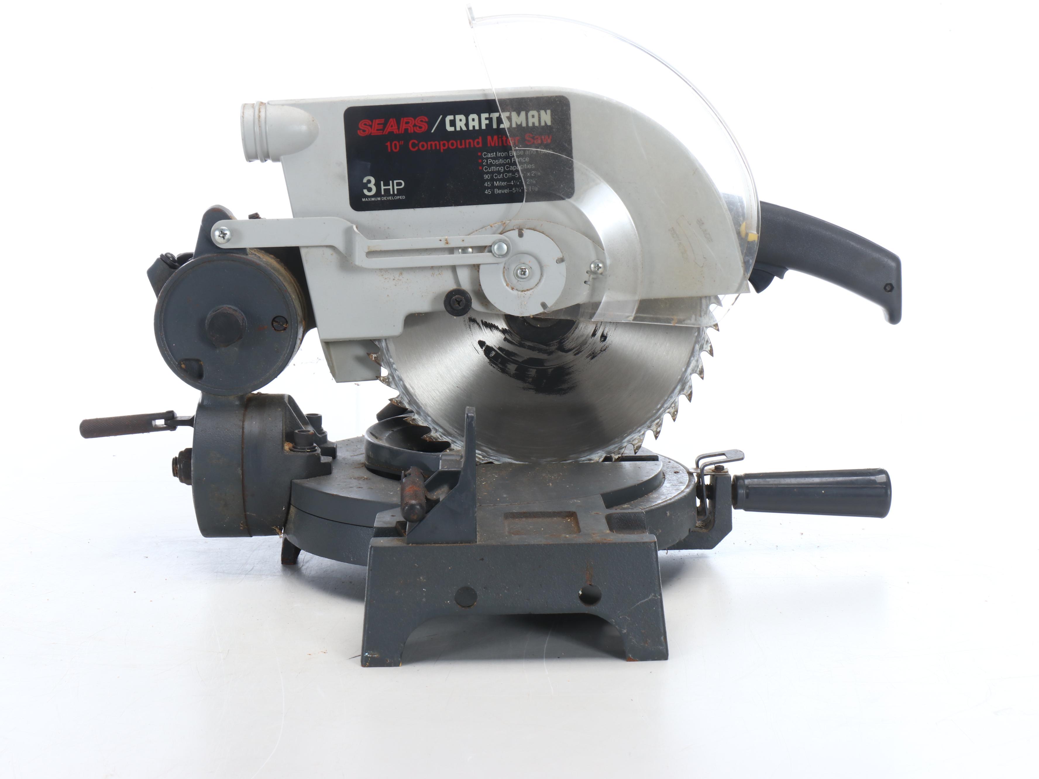Craftsman 3HP 10" Compound Miter Saw with Spare Blade