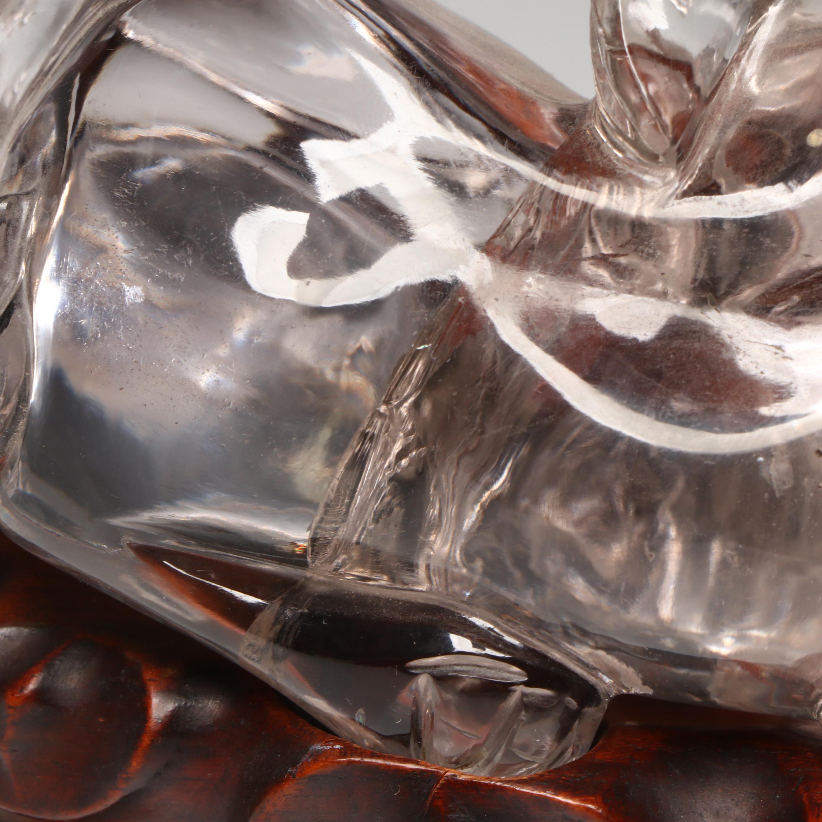 Chinese Rock Crystal Shishi, Qing Dynasty