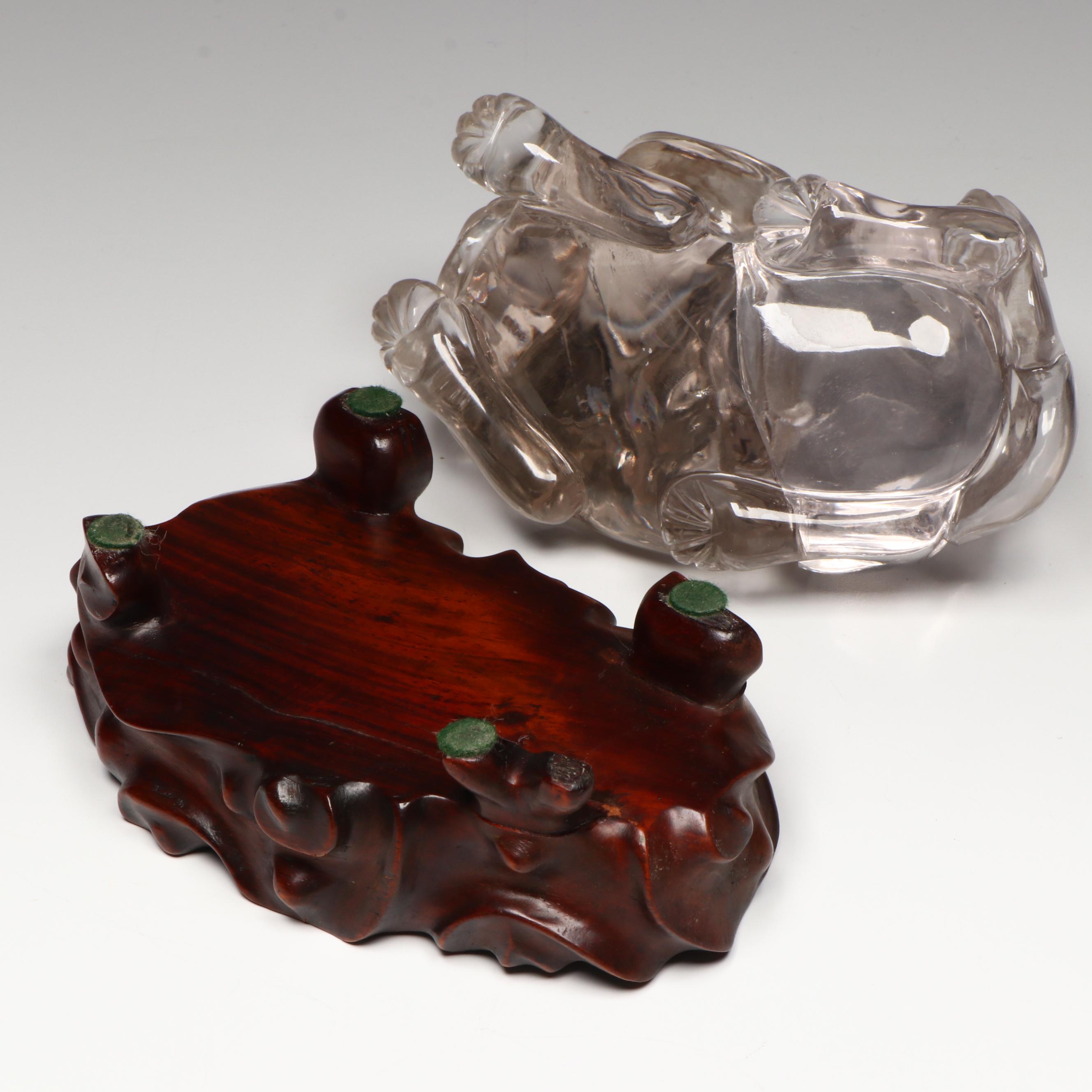 Chinese Rock Crystal Shishi, Qing Dynasty
