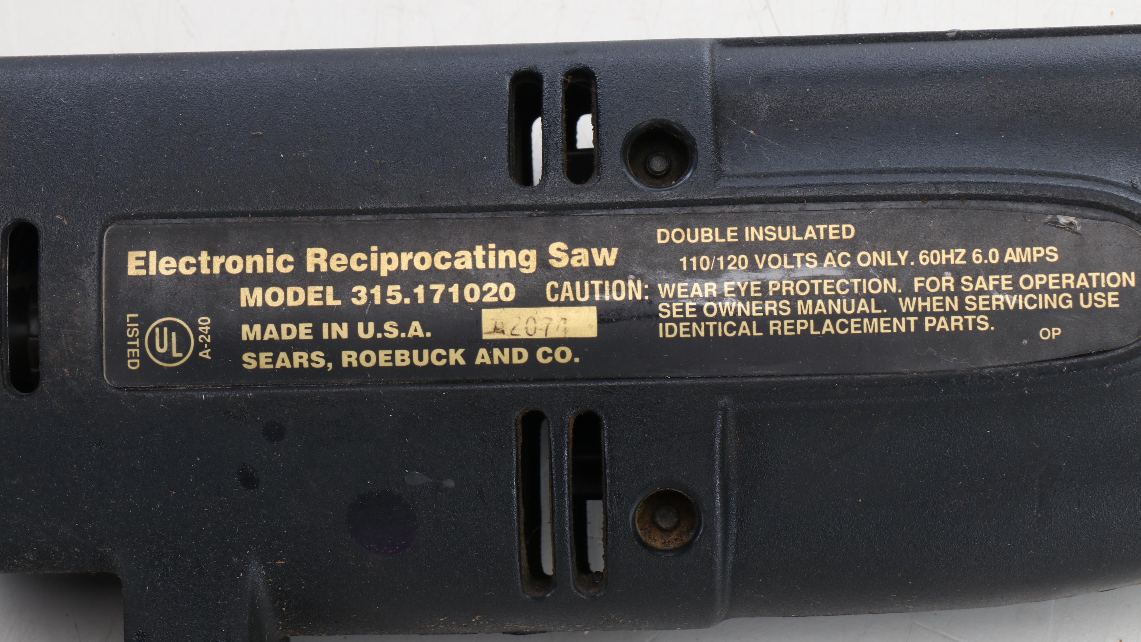 Craftsman Electronic Reciprocating Saw and Porter-Cable Hammer Drill