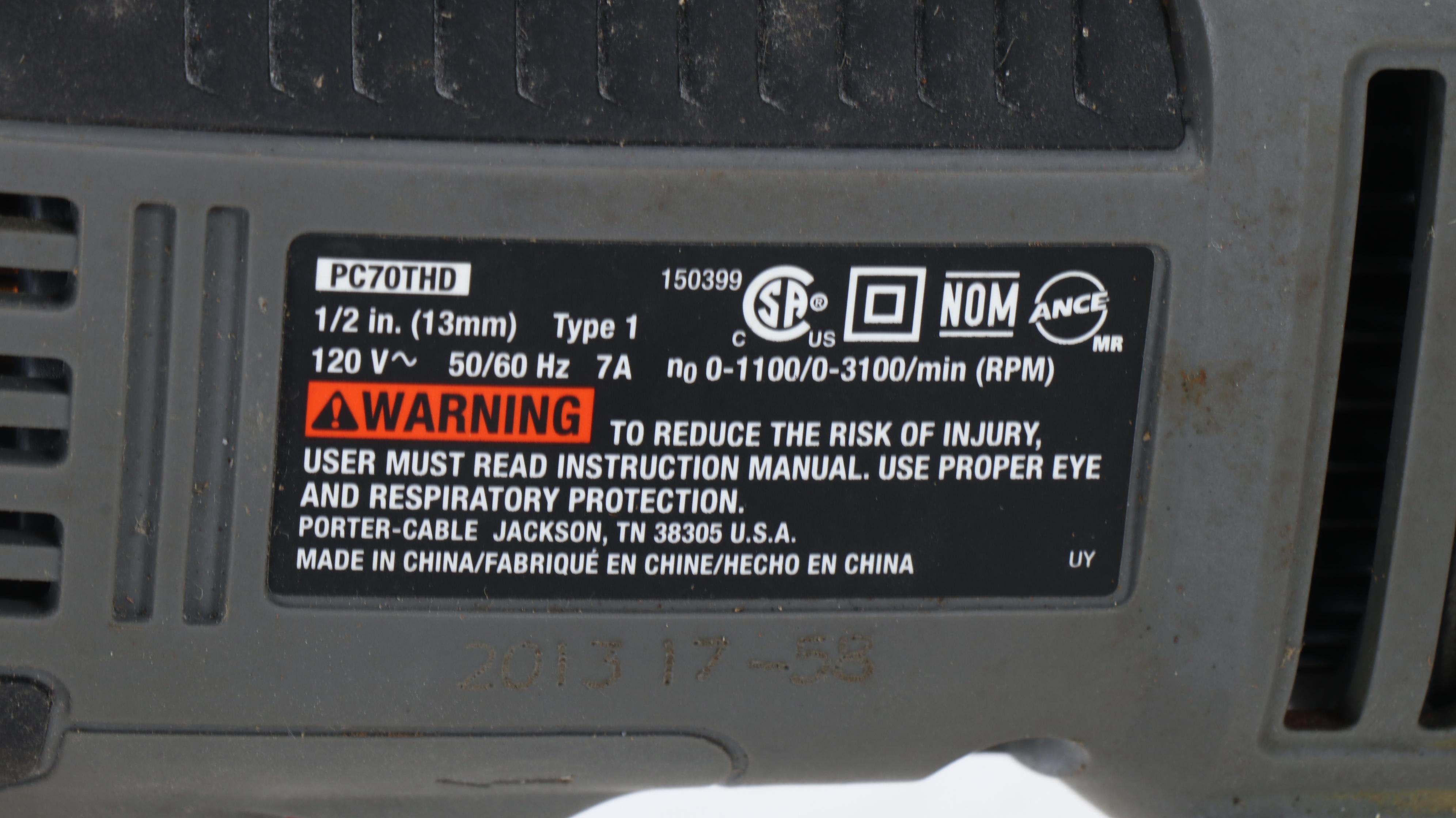 Craftsman Electronic Reciprocating Saw and Porter-Cable Hammer Drill