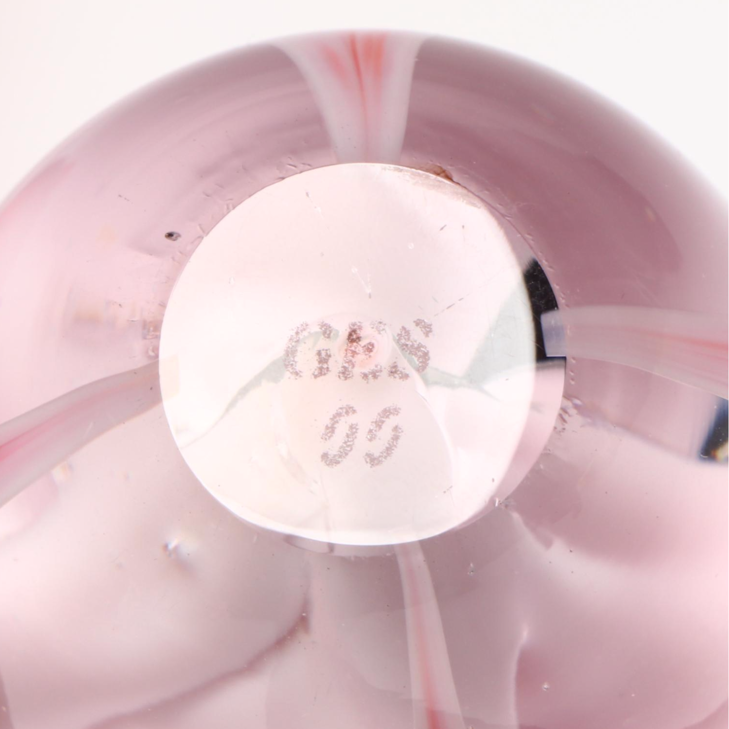 Luciano Gaspari Style Sommerso Blown Glass Vase with Other Art Glass Paperweight