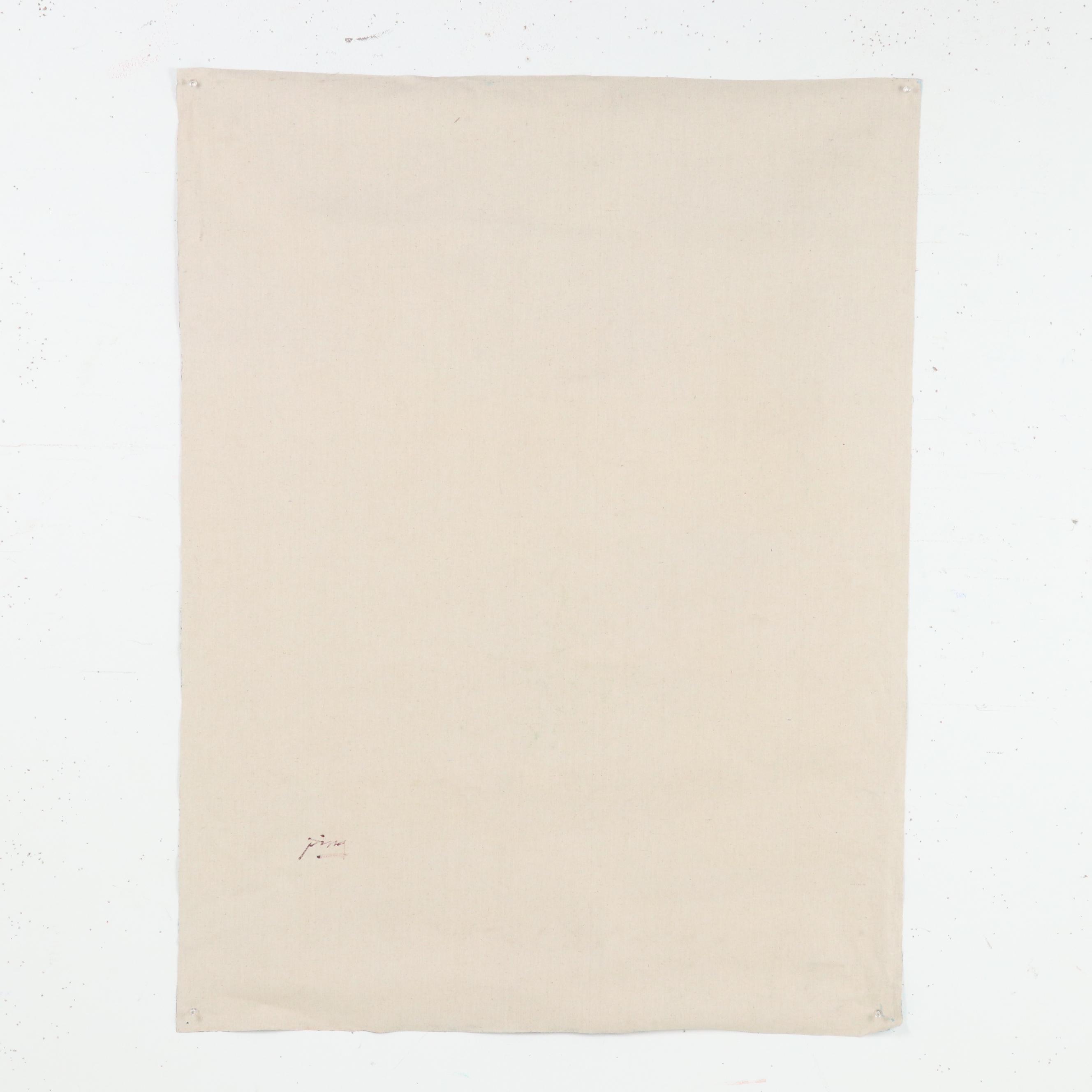 Ping Impressionist Style Impasto Oil Painting of Harbor Scene, 21st Century