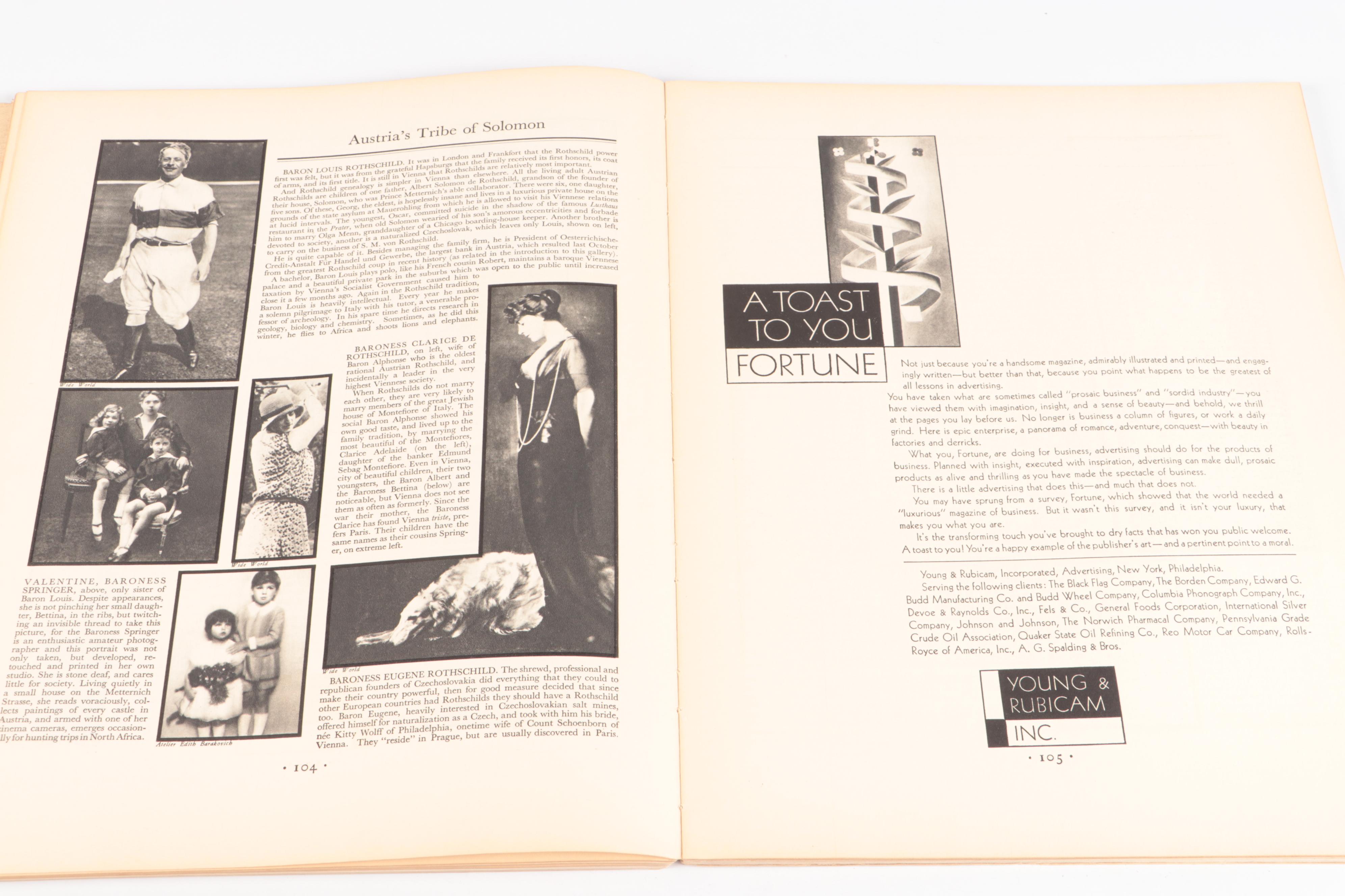 Illustrated "Fortune" Magazine Issues, 1930