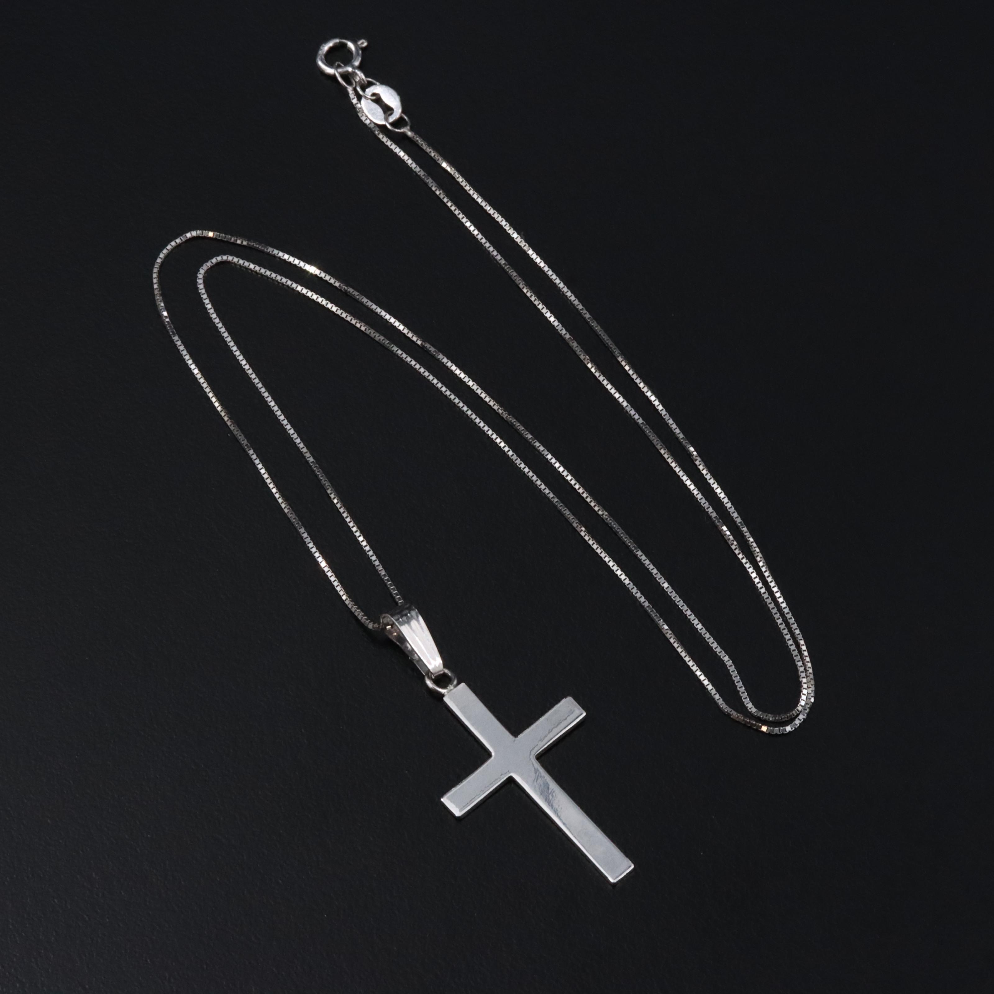 14K Cross Pendant Necklace