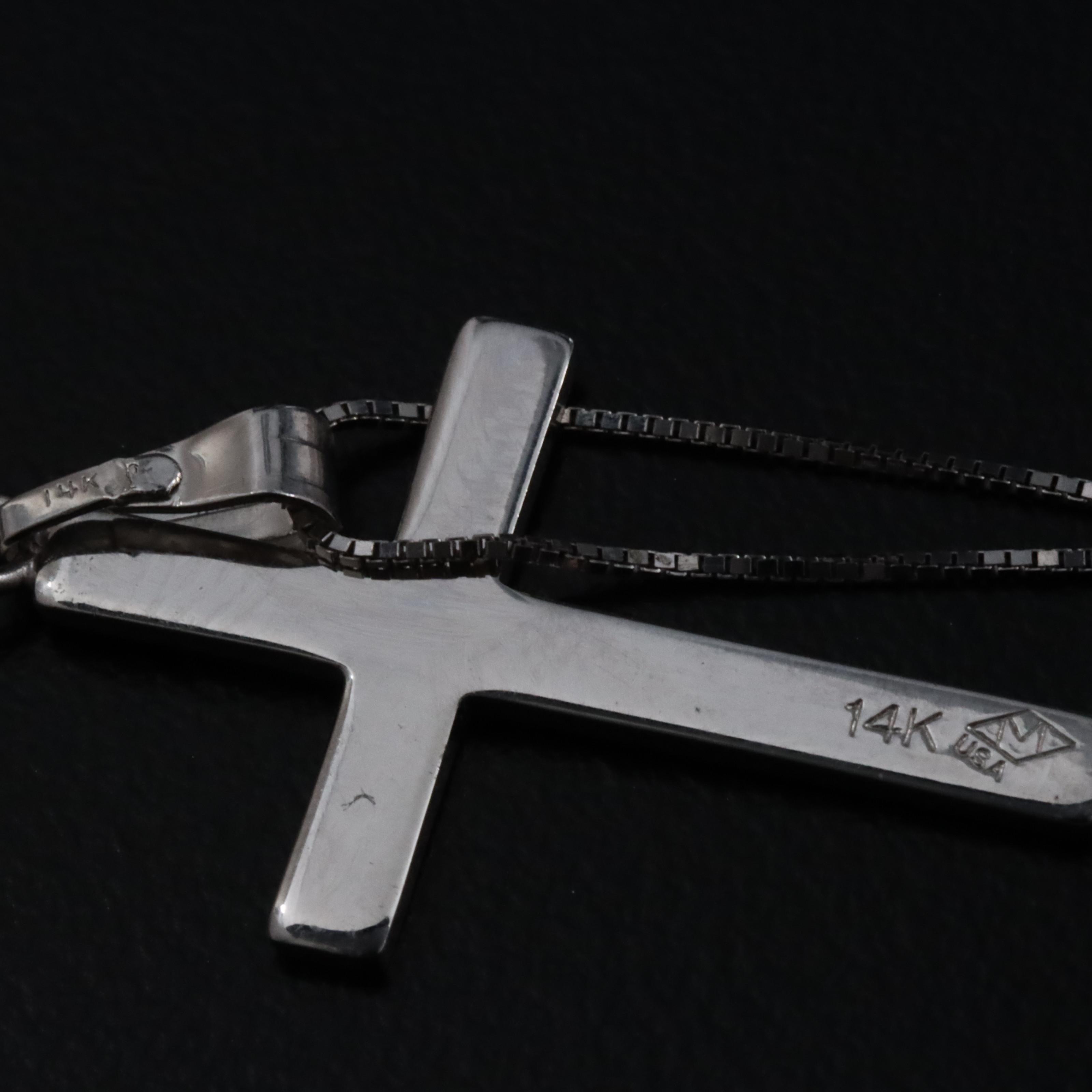 14K Cross Pendant Necklace