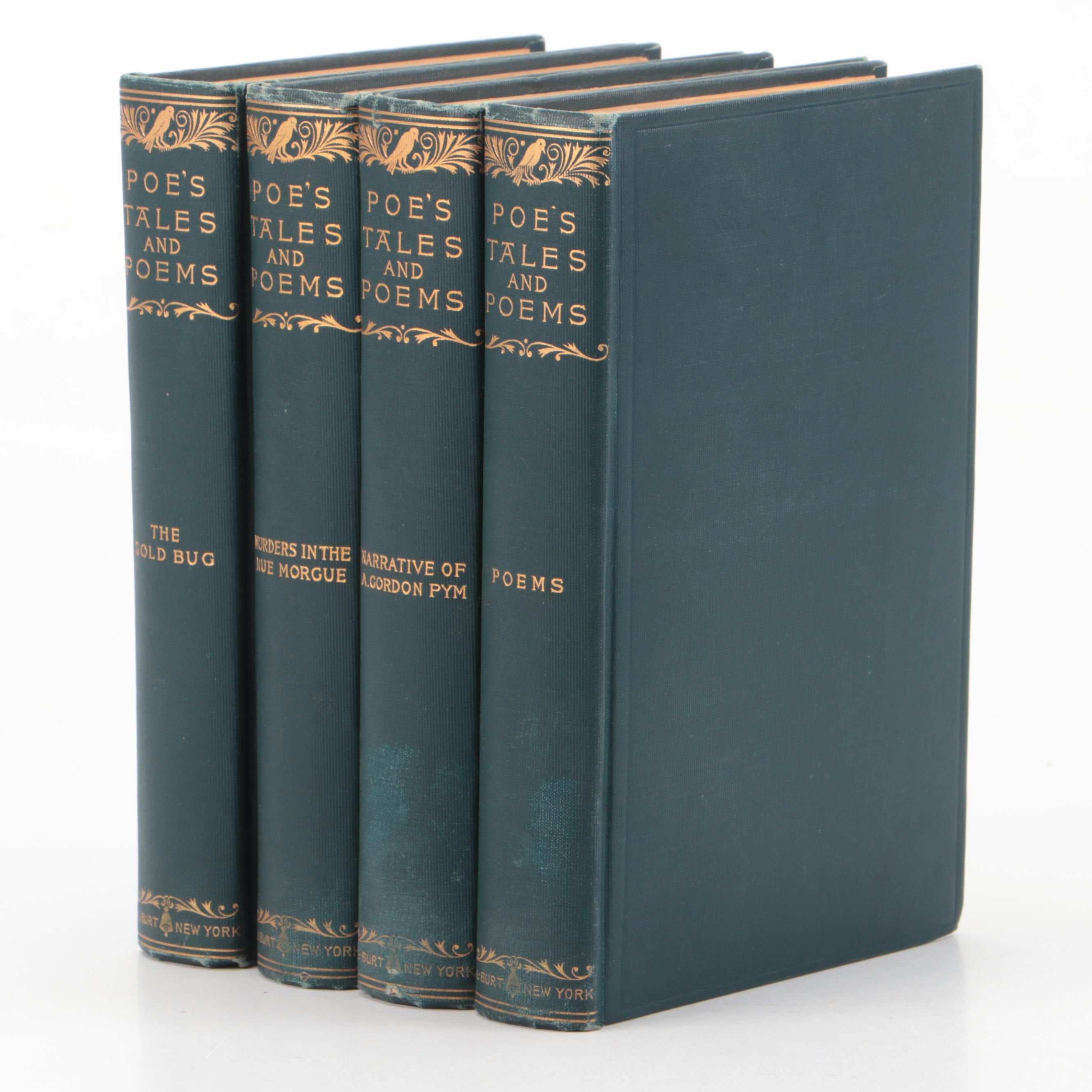 "Poe's Tales and Poems" Complete Four-Volume Set, Early 20th Century