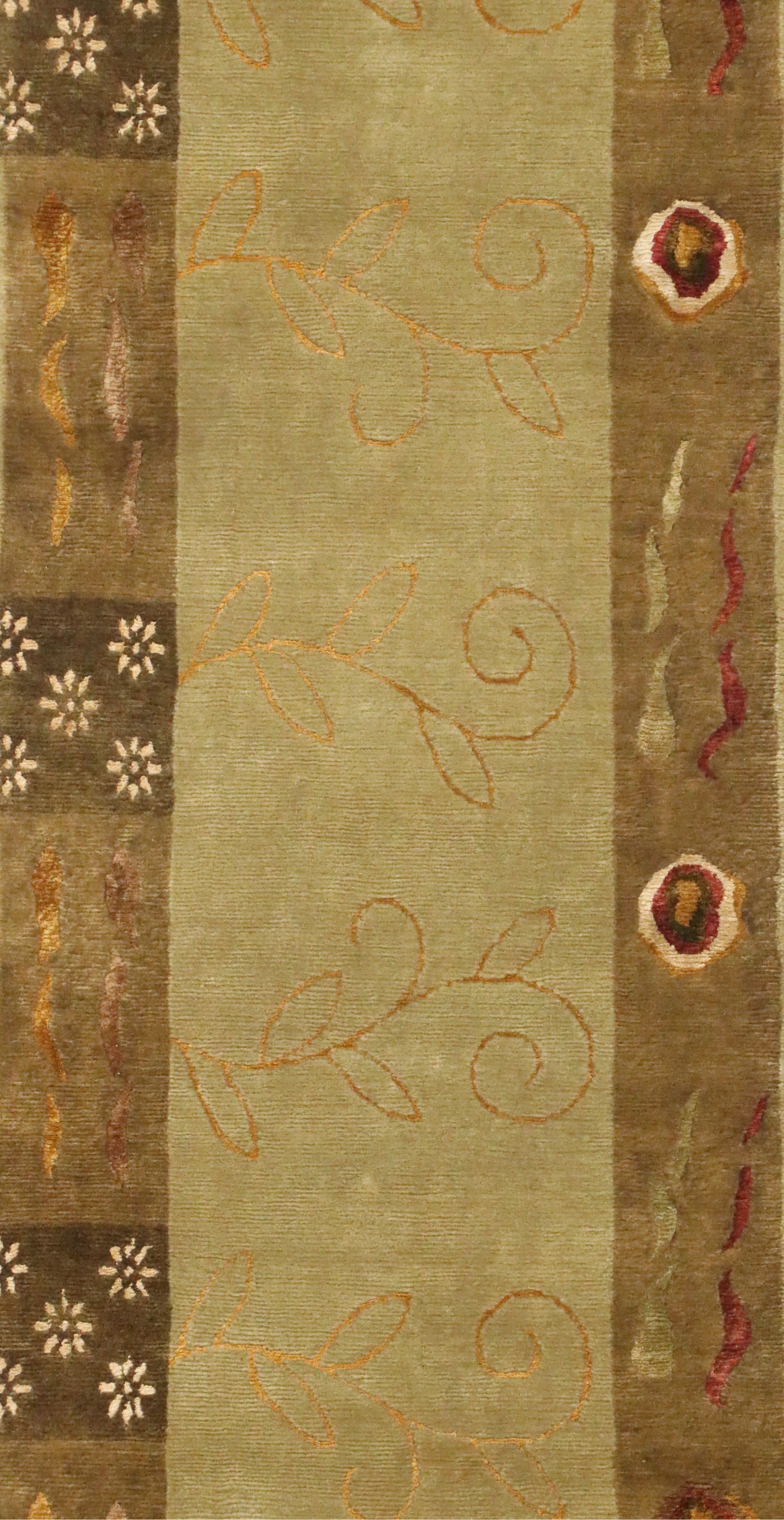 2'5 x 11'10 Hand-Knotted Nepalese Contemporary Carpet Runner