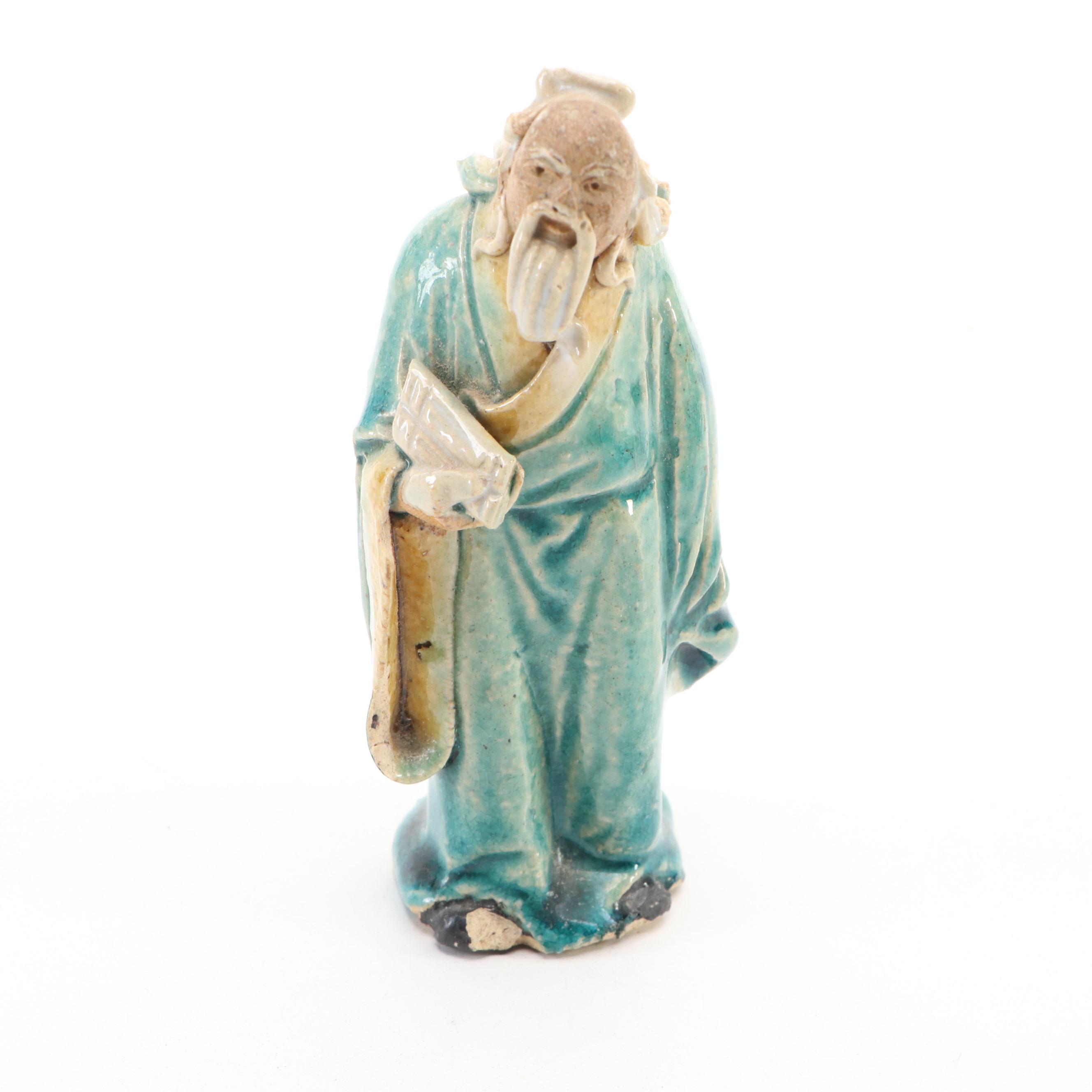 Chinese Shiwan-Ware Hand-Painted Figurines