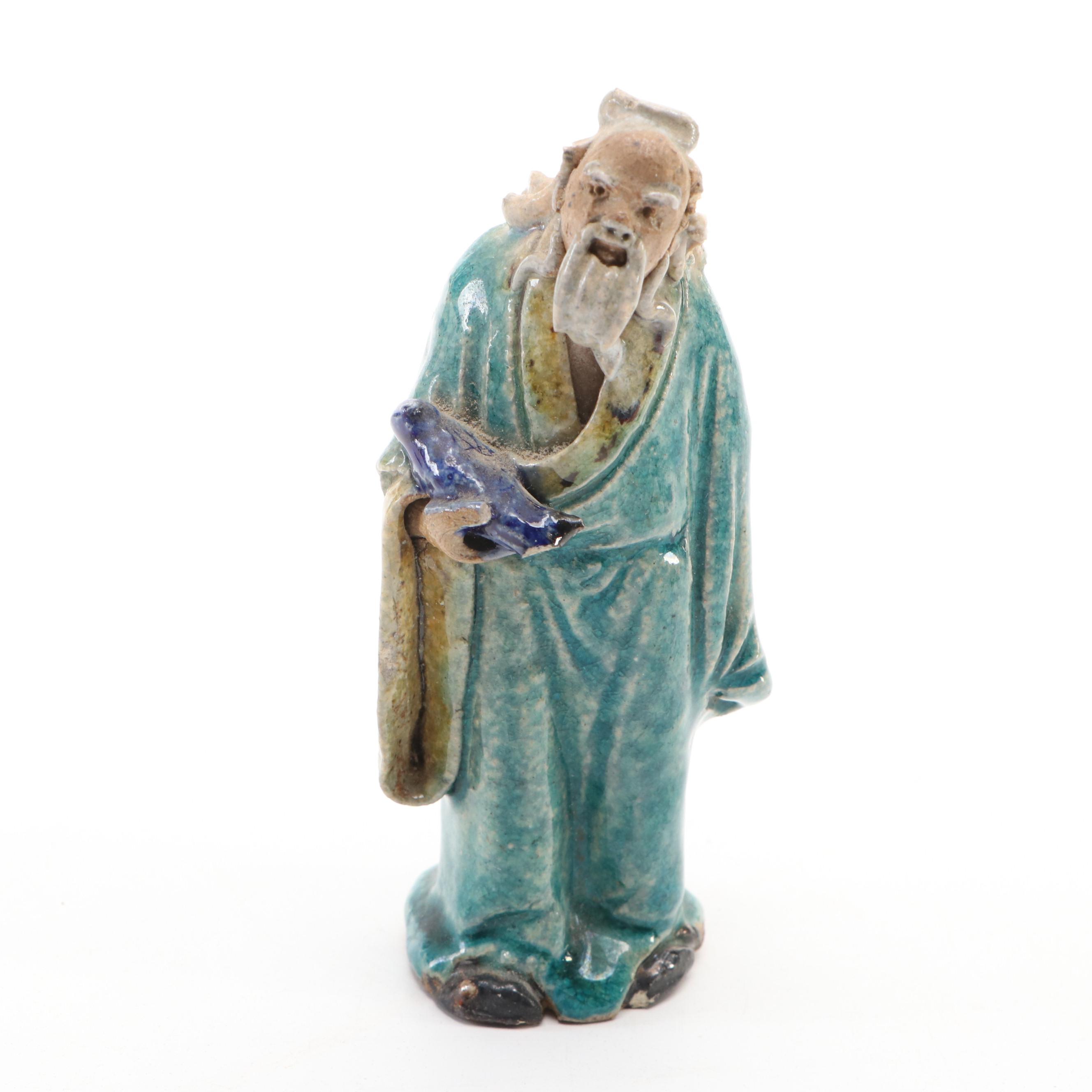Chinese Shiwan-Ware Hand-Painted Figurines