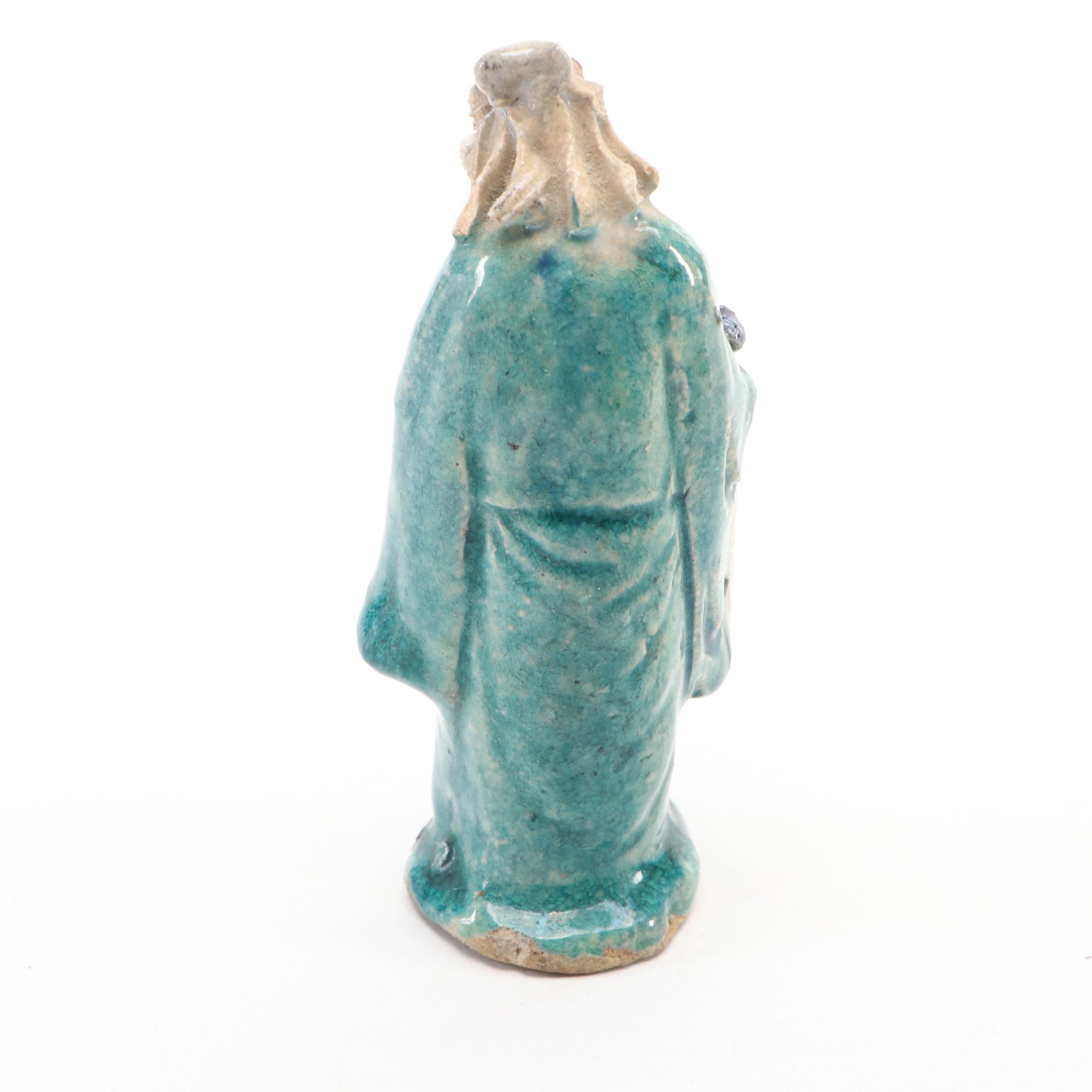 Chinese Shiwan-Ware Hand-Painted Figurines