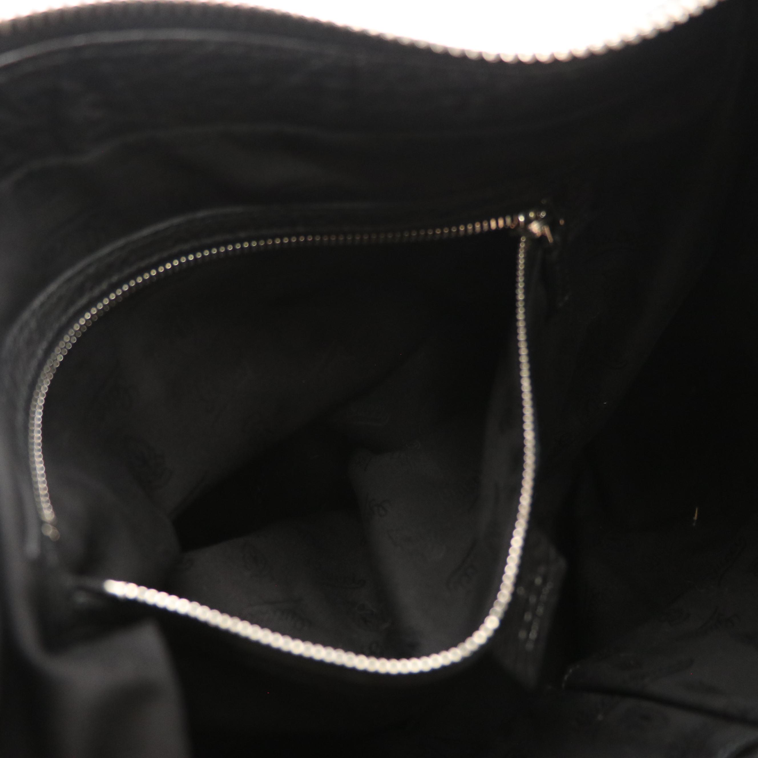 Gucci Bamboo Accent Hobo Bag in Black Grained Leather with Braided Strap