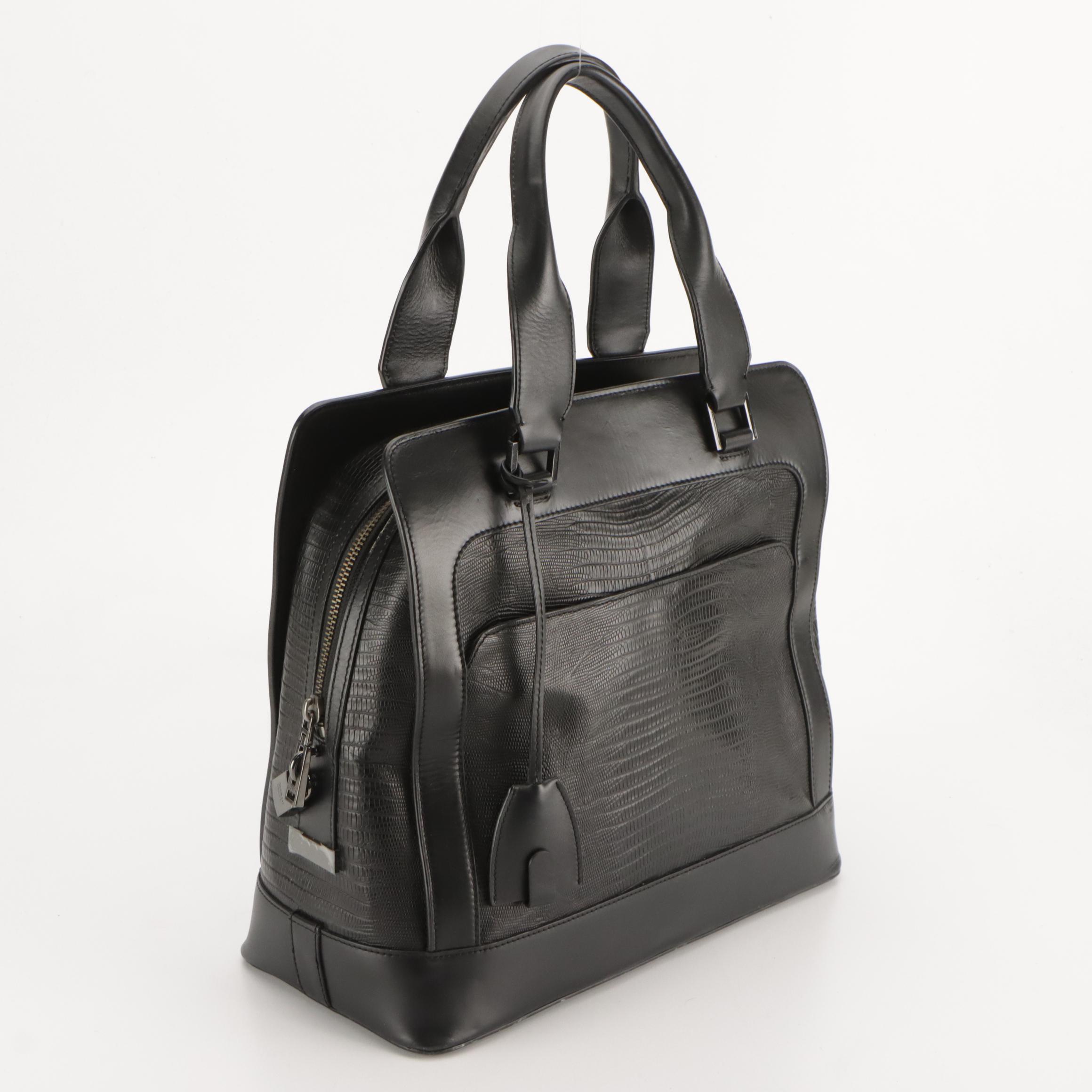 Salvatore Ferragamo Leather Envelope Flap Clutch/Shoulder Bag and Worth Tote