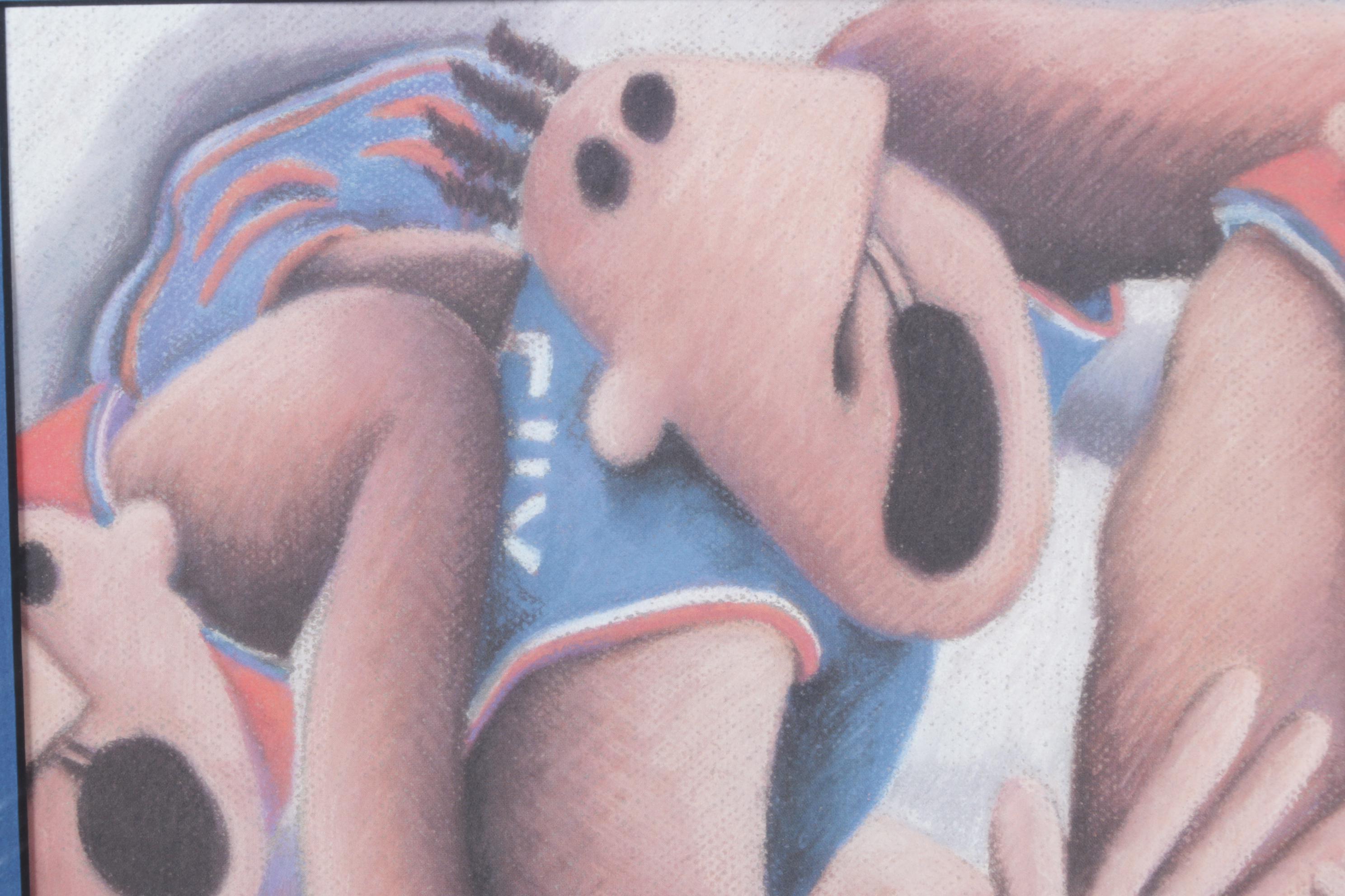 Janet Darby Offset Lithograph "Off the Rim"