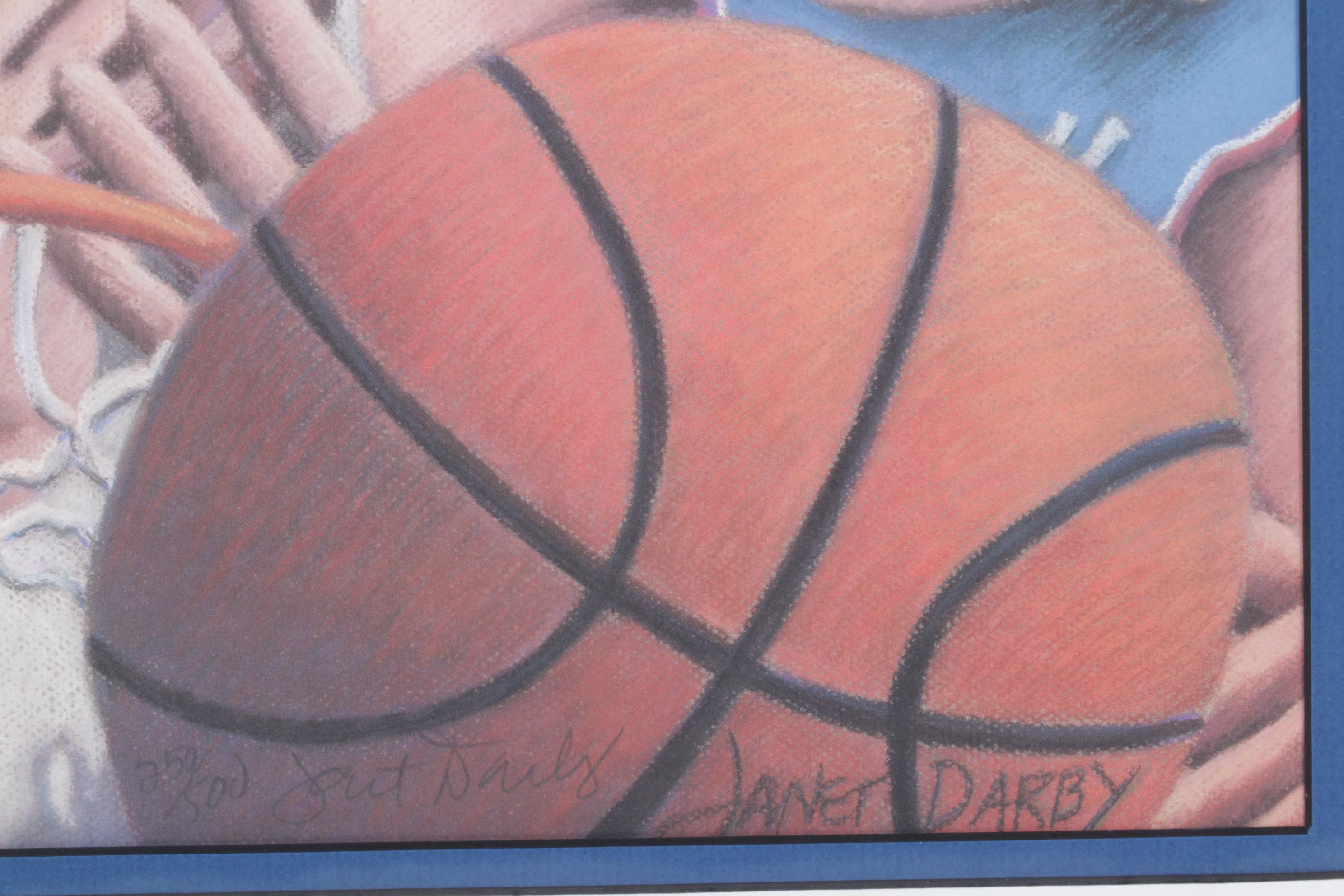 Janet Darby Offset Lithograph "Off the Rim"