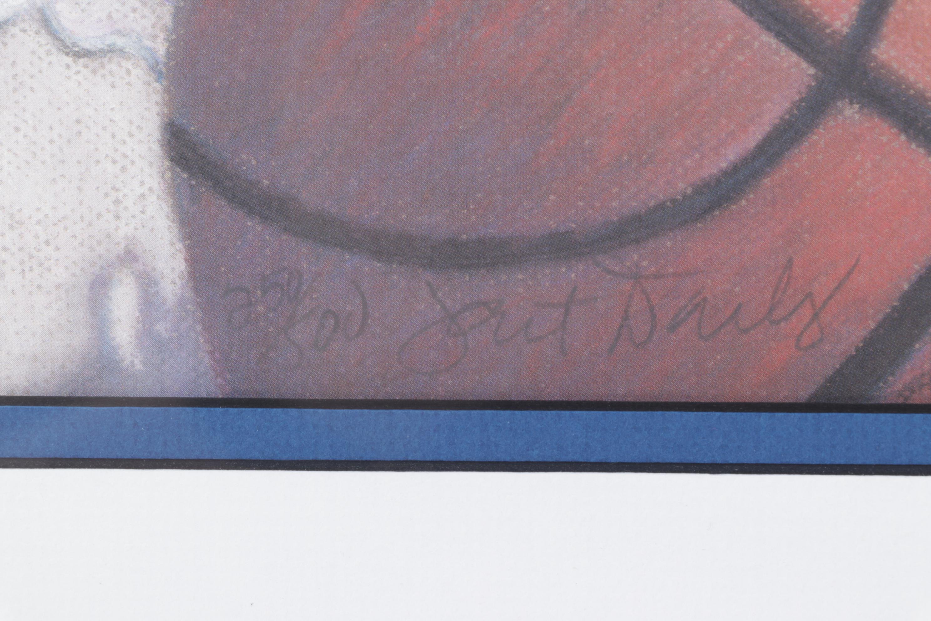 Janet Darby Offset Lithograph "Off the Rim"