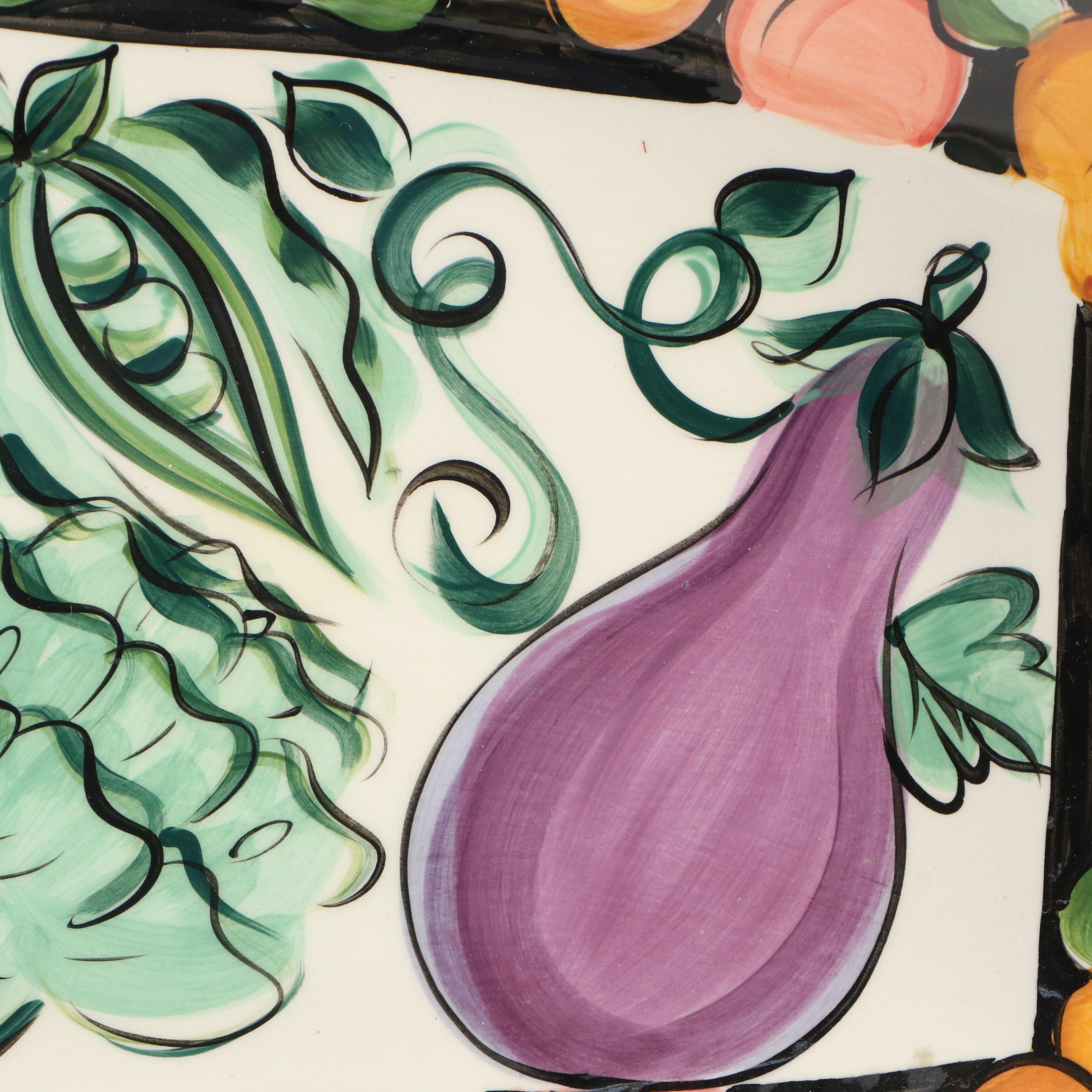 Vicki Carroll "Bon Appetite" Hand-Painted Ceramic Serveware