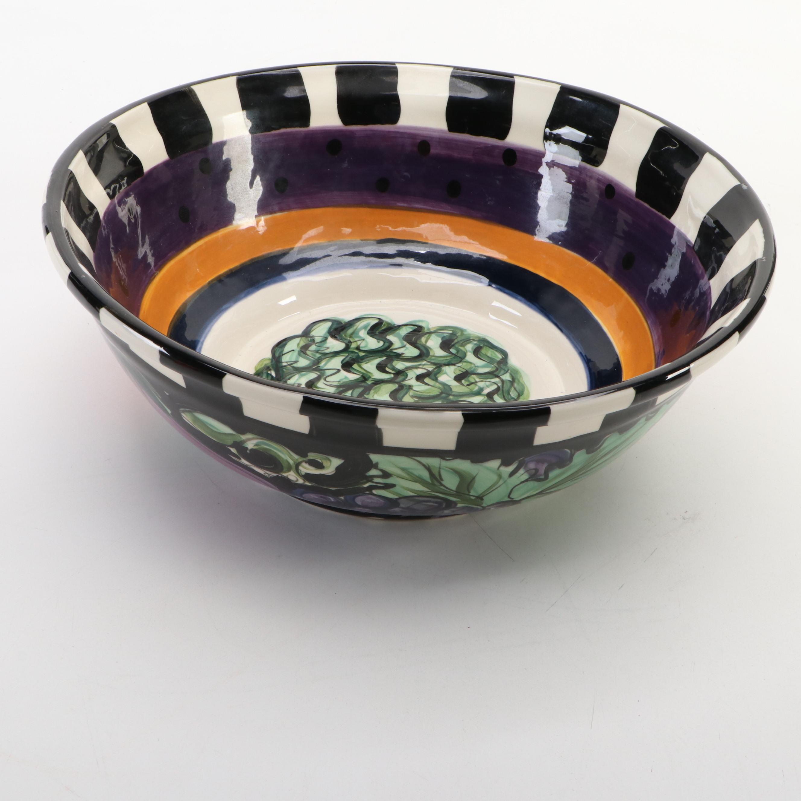 Vicki Carroll "Bon Appetite" Hand-Painted Ceramic Serveware