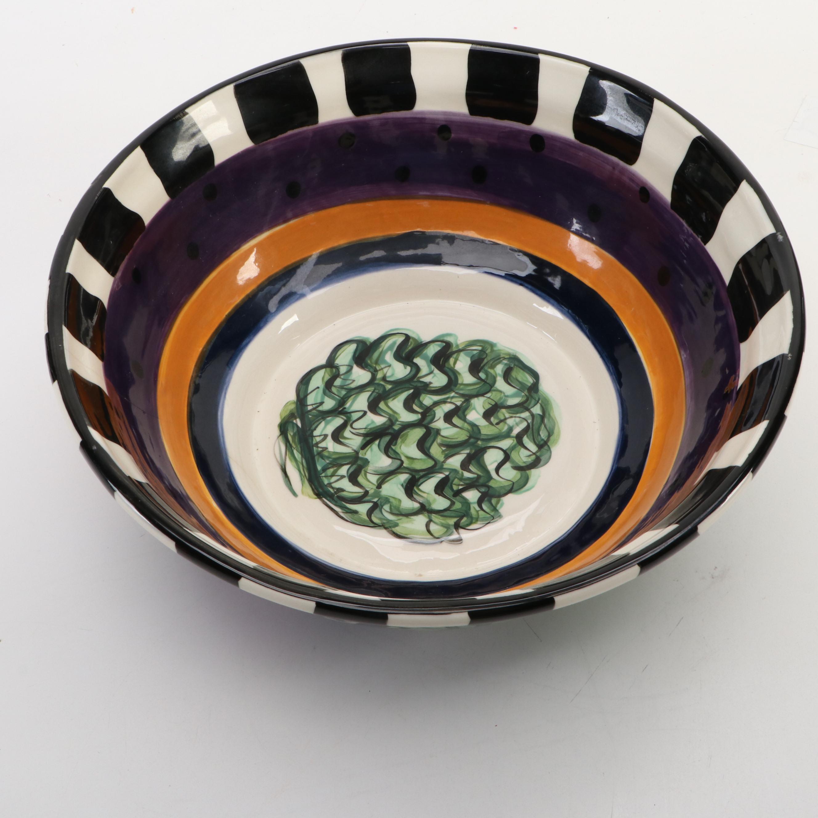 Vicki Carroll "Bon Appetite" Hand-Painted Ceramic Serveware