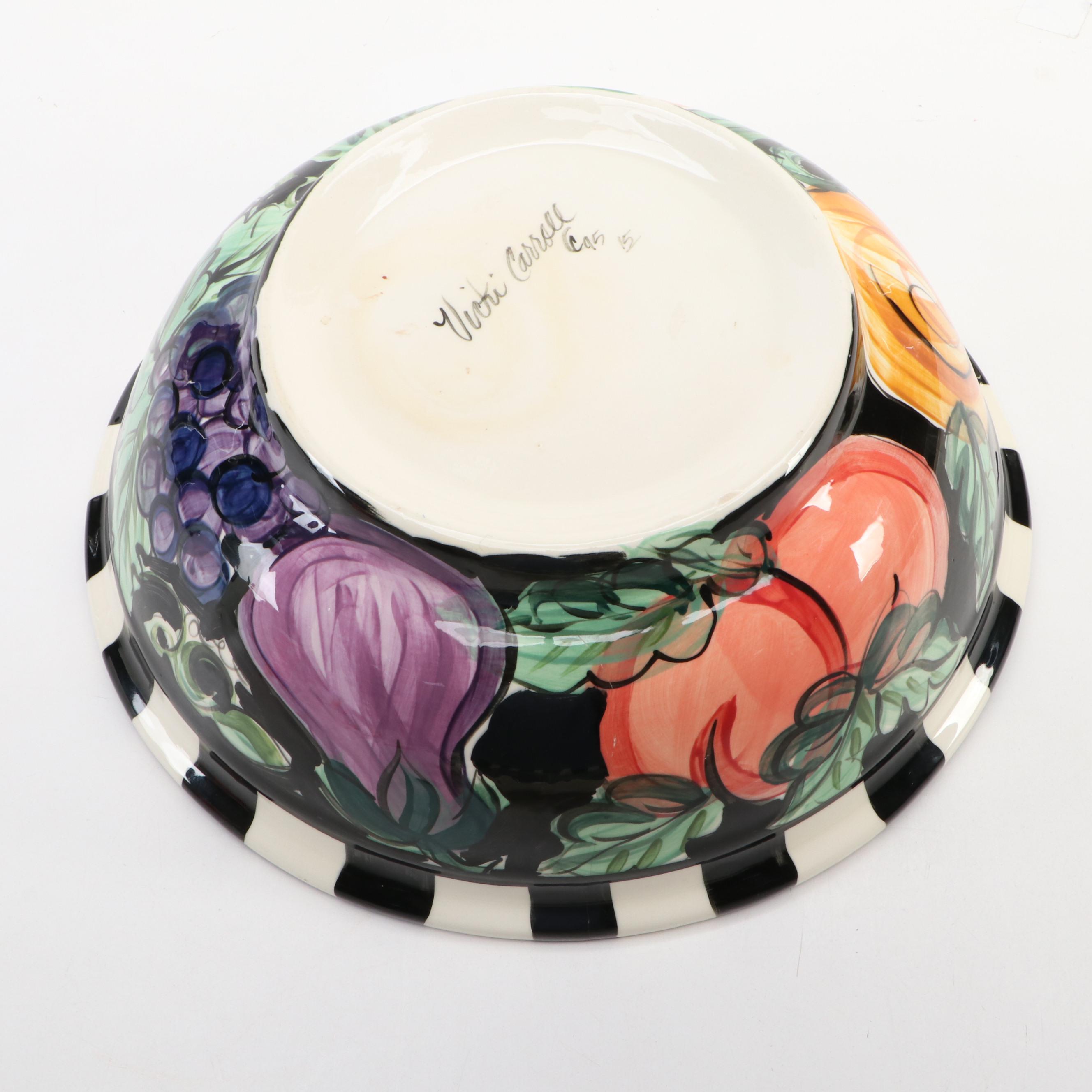 Vicki Carroll "Bon Appetite" Hand-Painted Ceramic Serveware