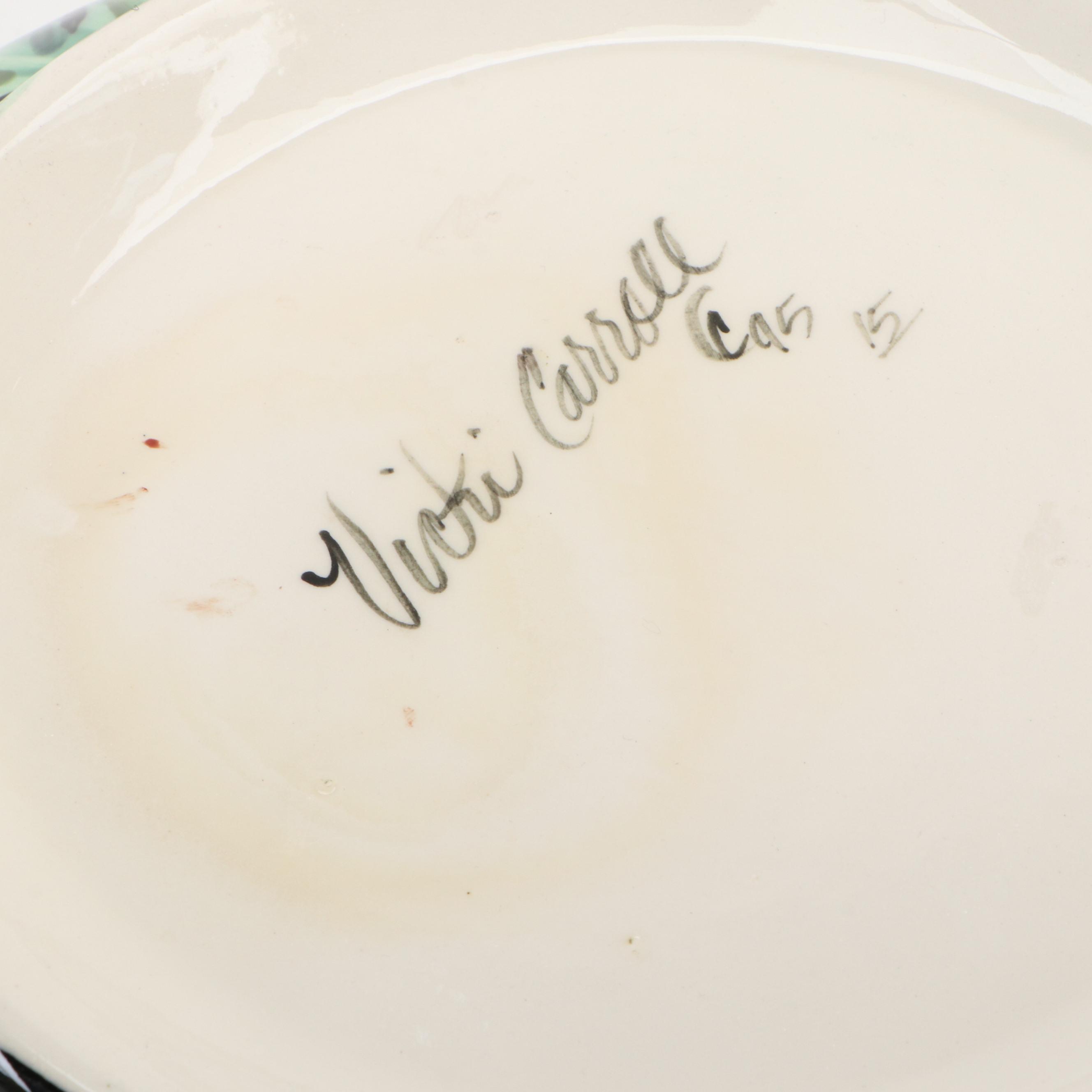 Vicki Carroll "Bon Appetite" Hand-Painted Ceramic Serveware