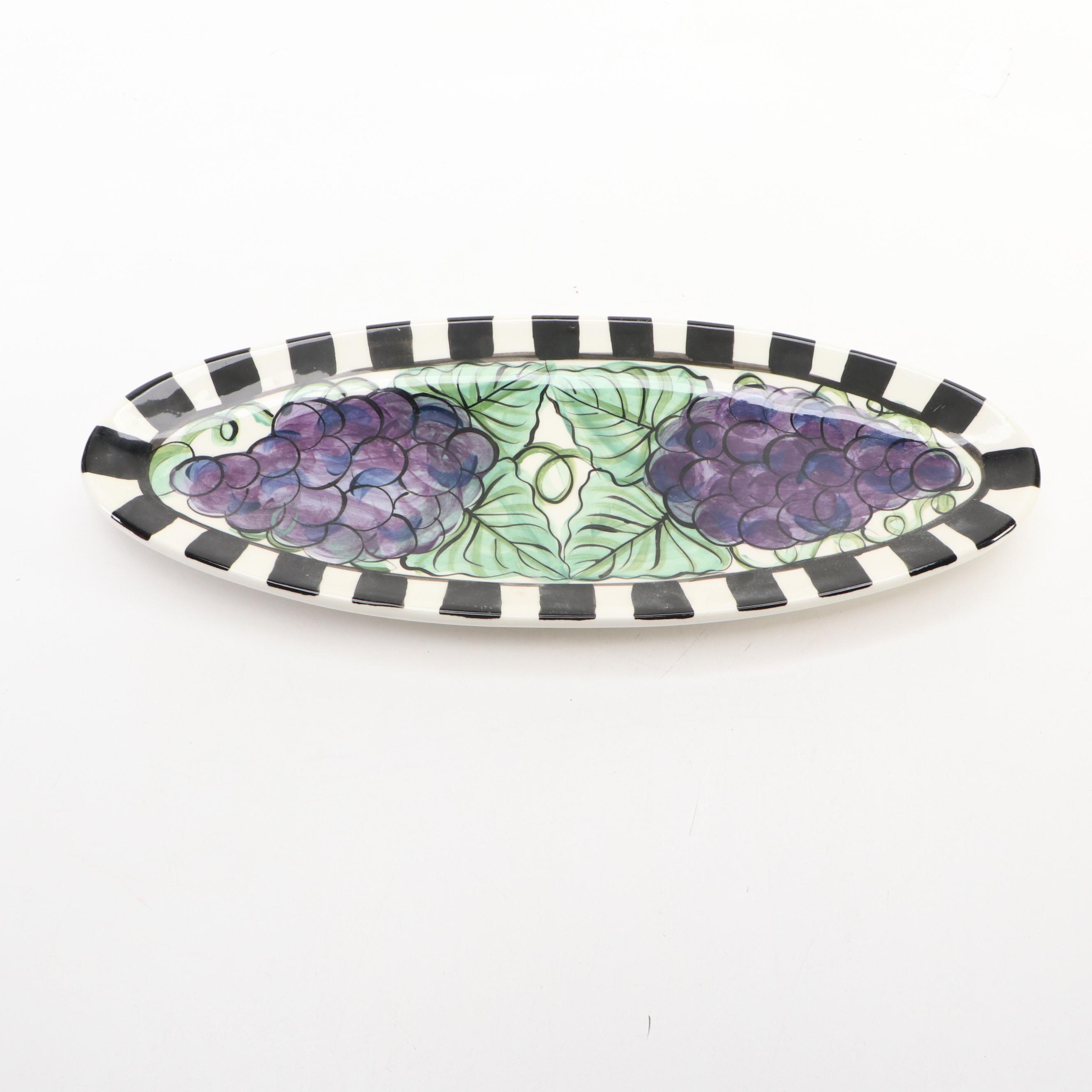 Vicki Carroll "Bon Appetite" Hand-Painted Ceramic Serveware