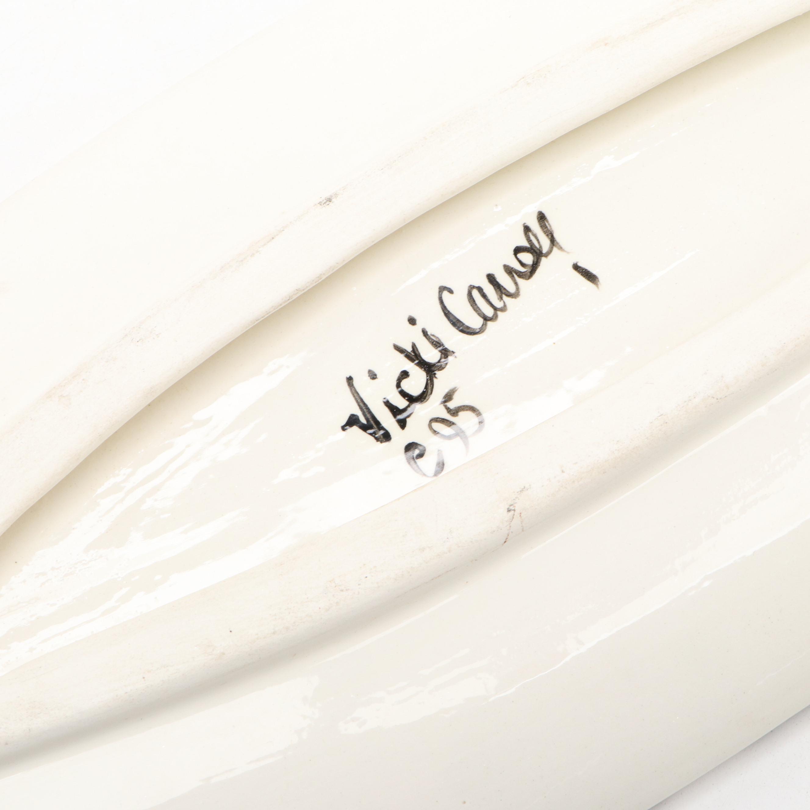 Vicki Carroll "Bon Appetite" Hand-Painted Ceramic Serveware