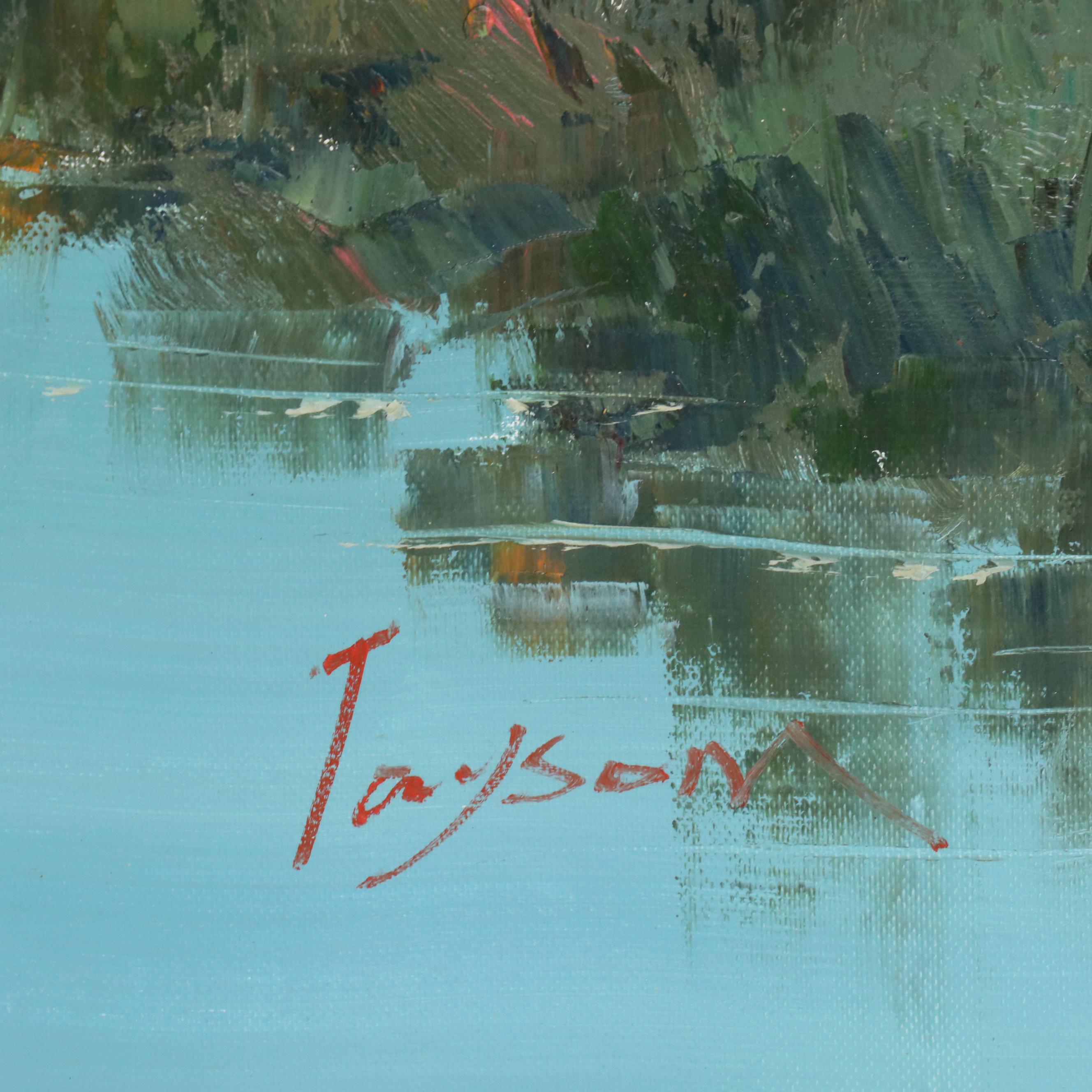 Taysom Lake Landscape Oil Painting, 21st Century