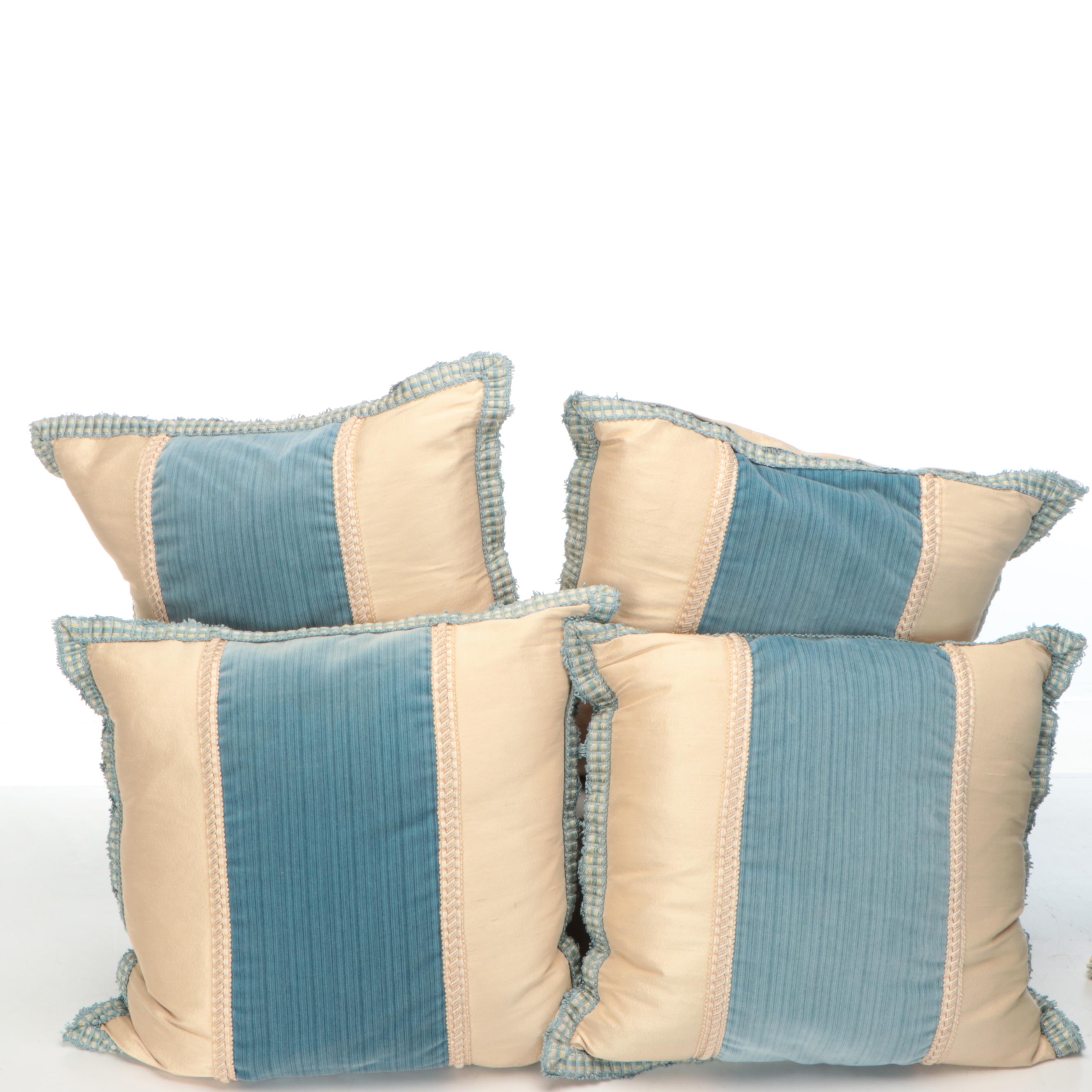 Blue Accent Pillow Collection with Ecuadorian Alpaca Blend Blanket