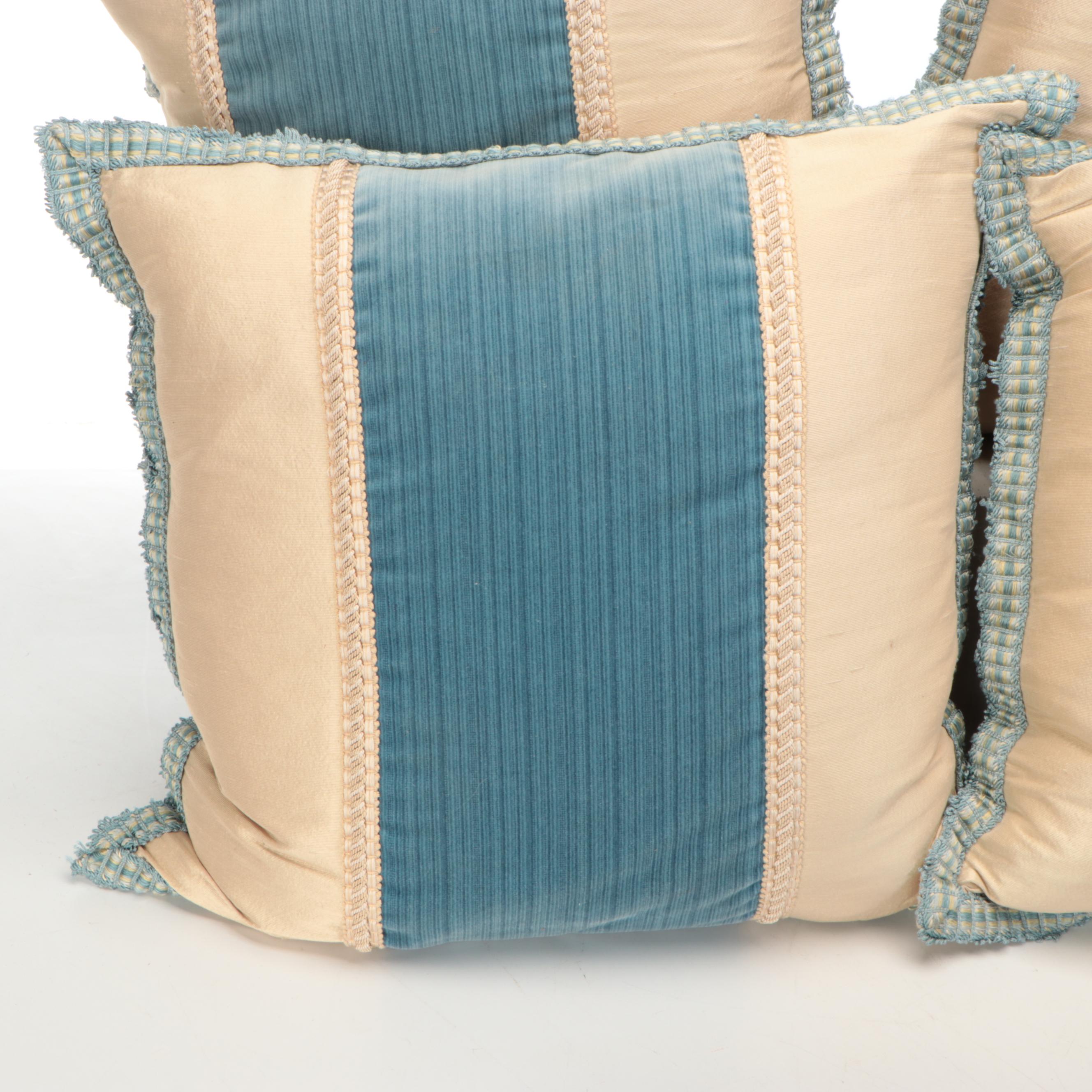 Blue Accent Pillow Collection with Ecuadorian Alpaca Blend Blanket
