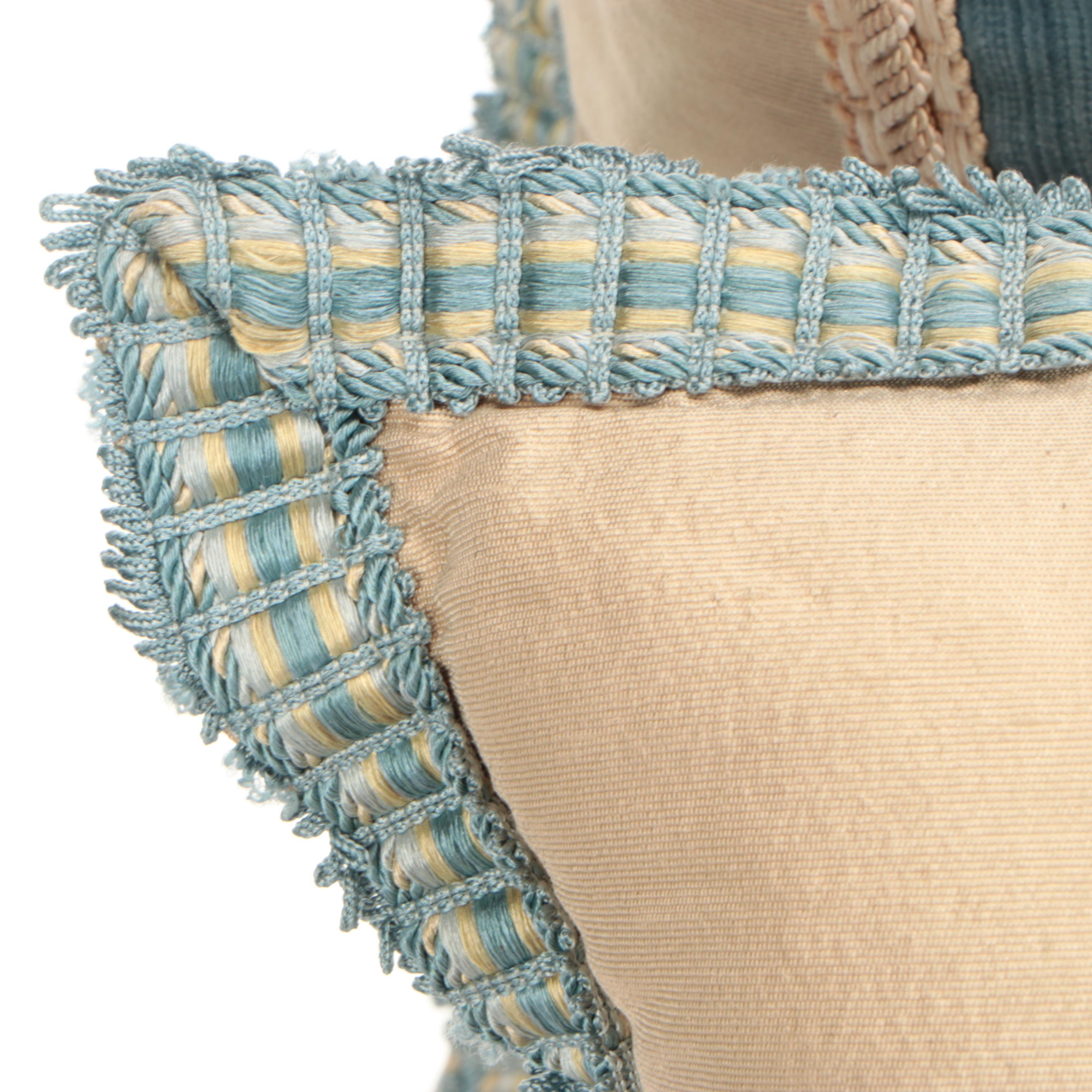 Blue Accent Pillow Collection with Ecuadorian Alpaca Blend Blanket