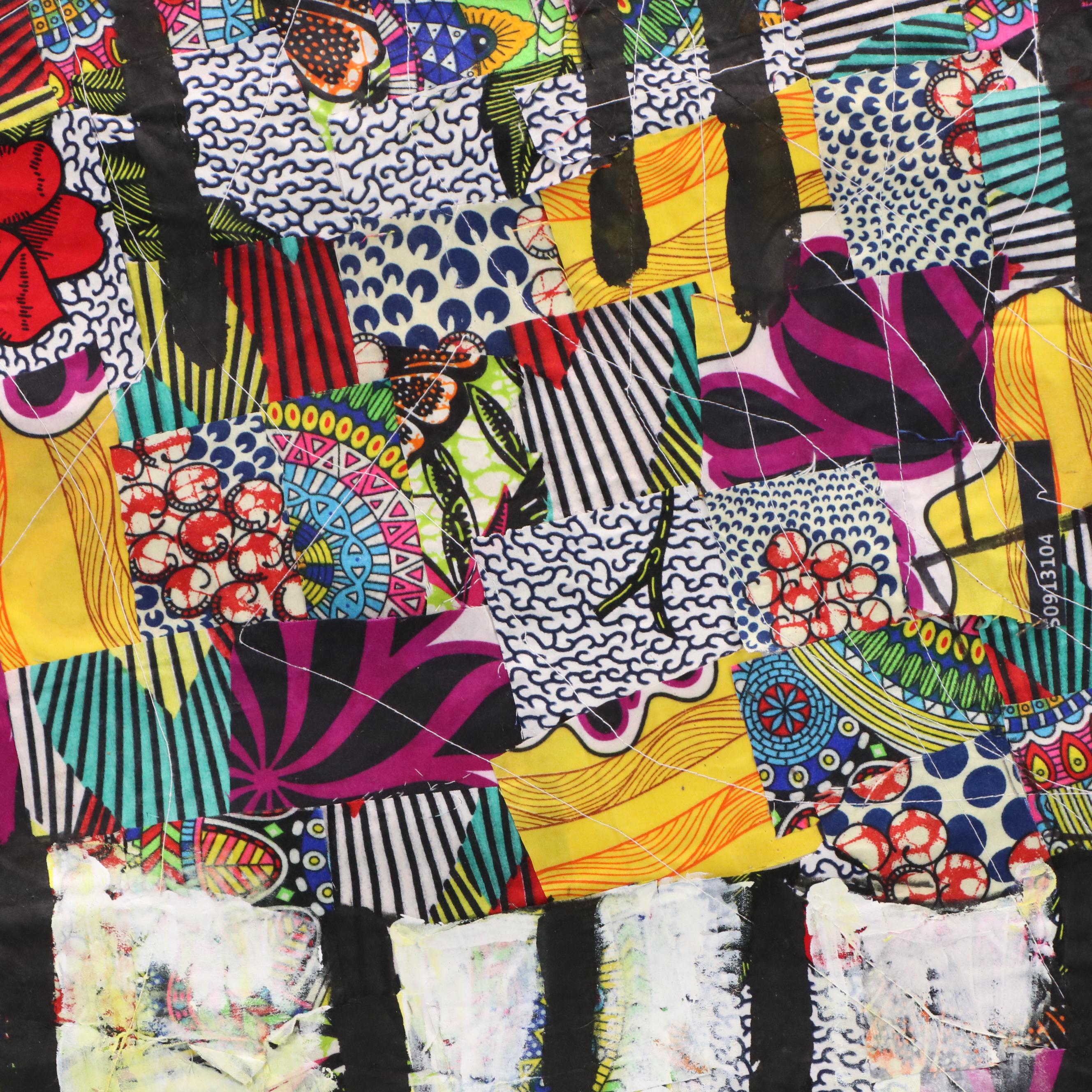 Abiola Idowu Stylized Figural Collage "Summer Festival II," 2023