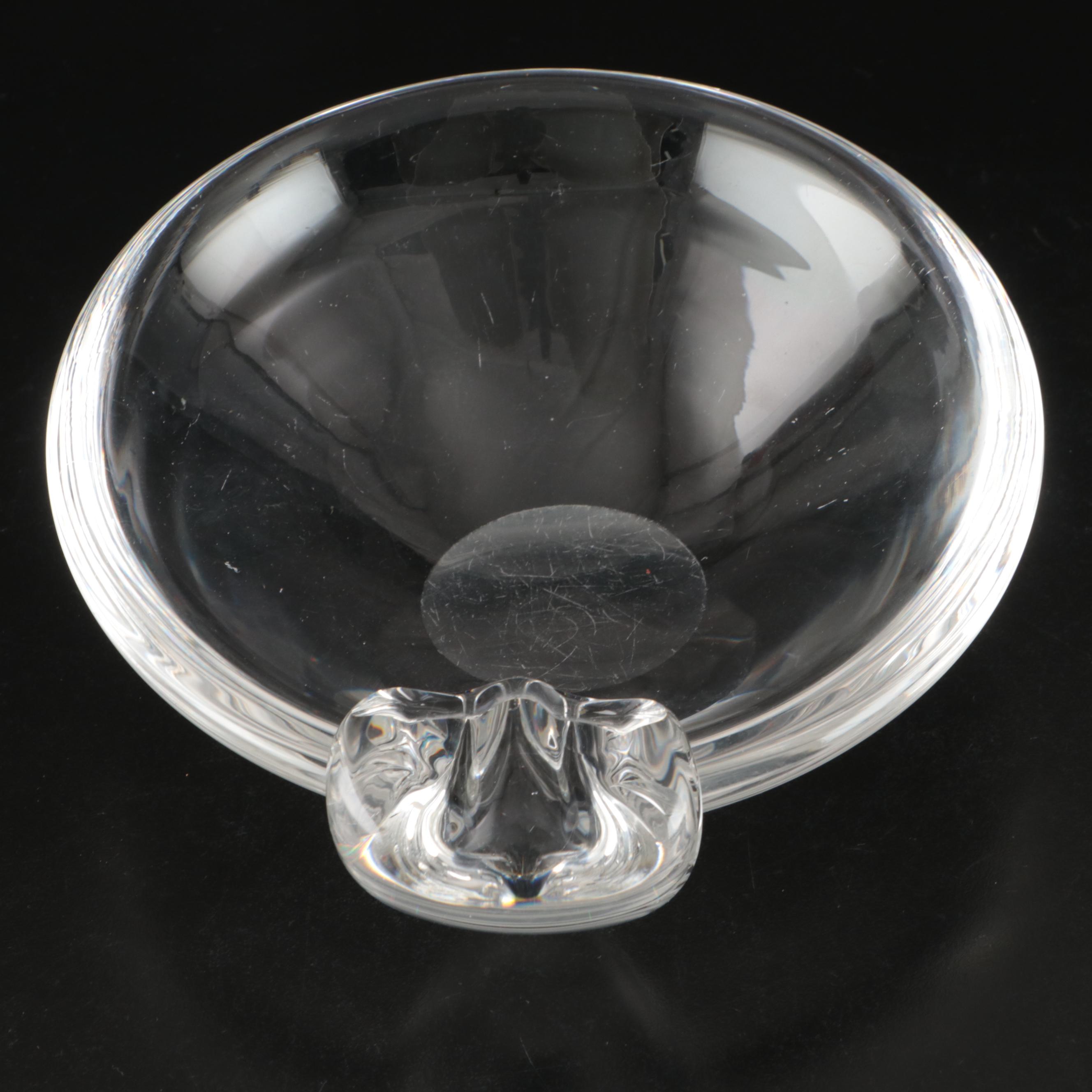 Steuben Art Glass Bowl and Tidbit Tray